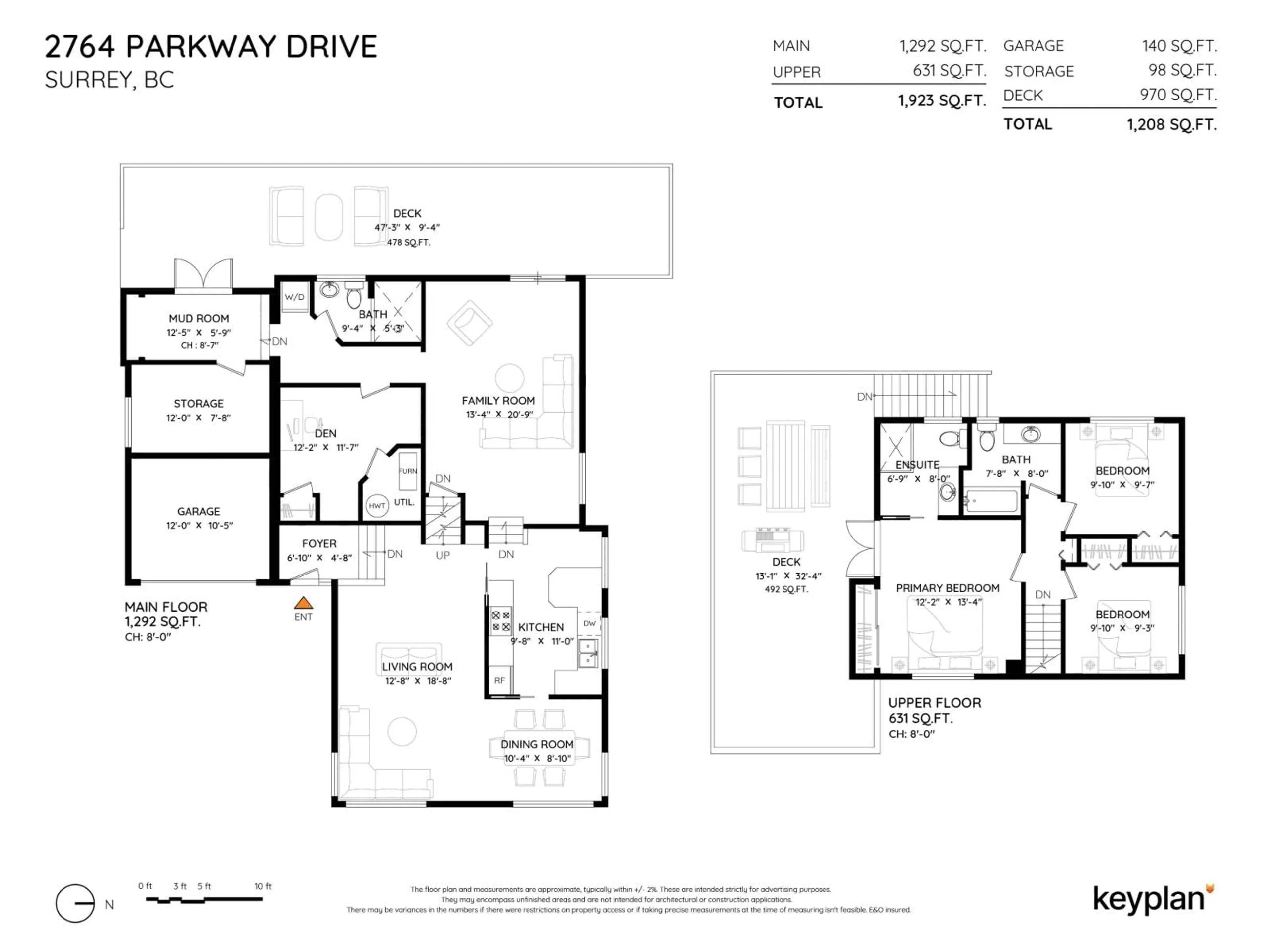 Floor plan for 2764 PARKWAY, Surrey British Columbia V4P1E8