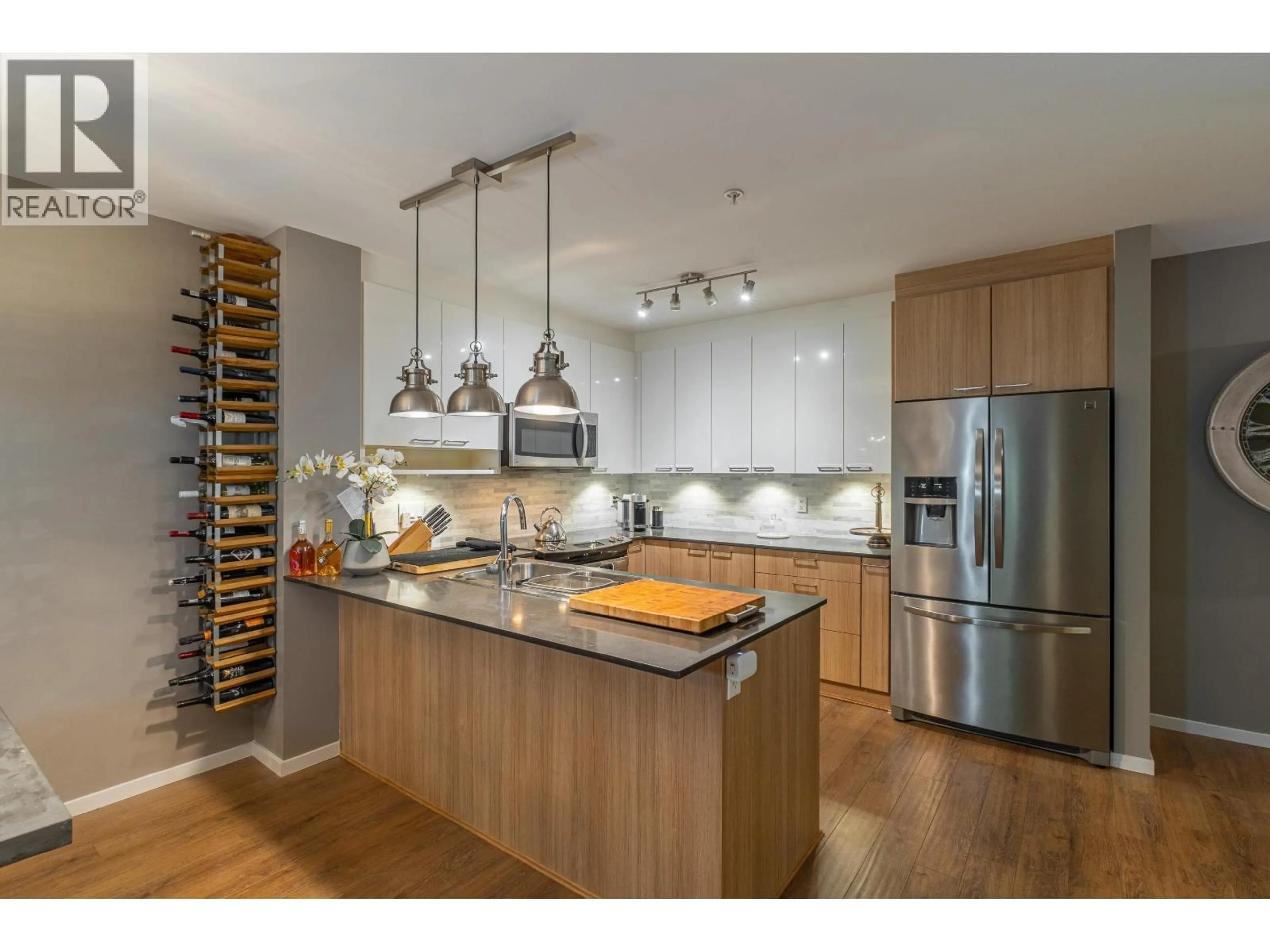 Contemporary kitchen, wood/laminate floor for 202 - 210 LEBLEU STREET, Coquitlam British Columbia V3K4L6