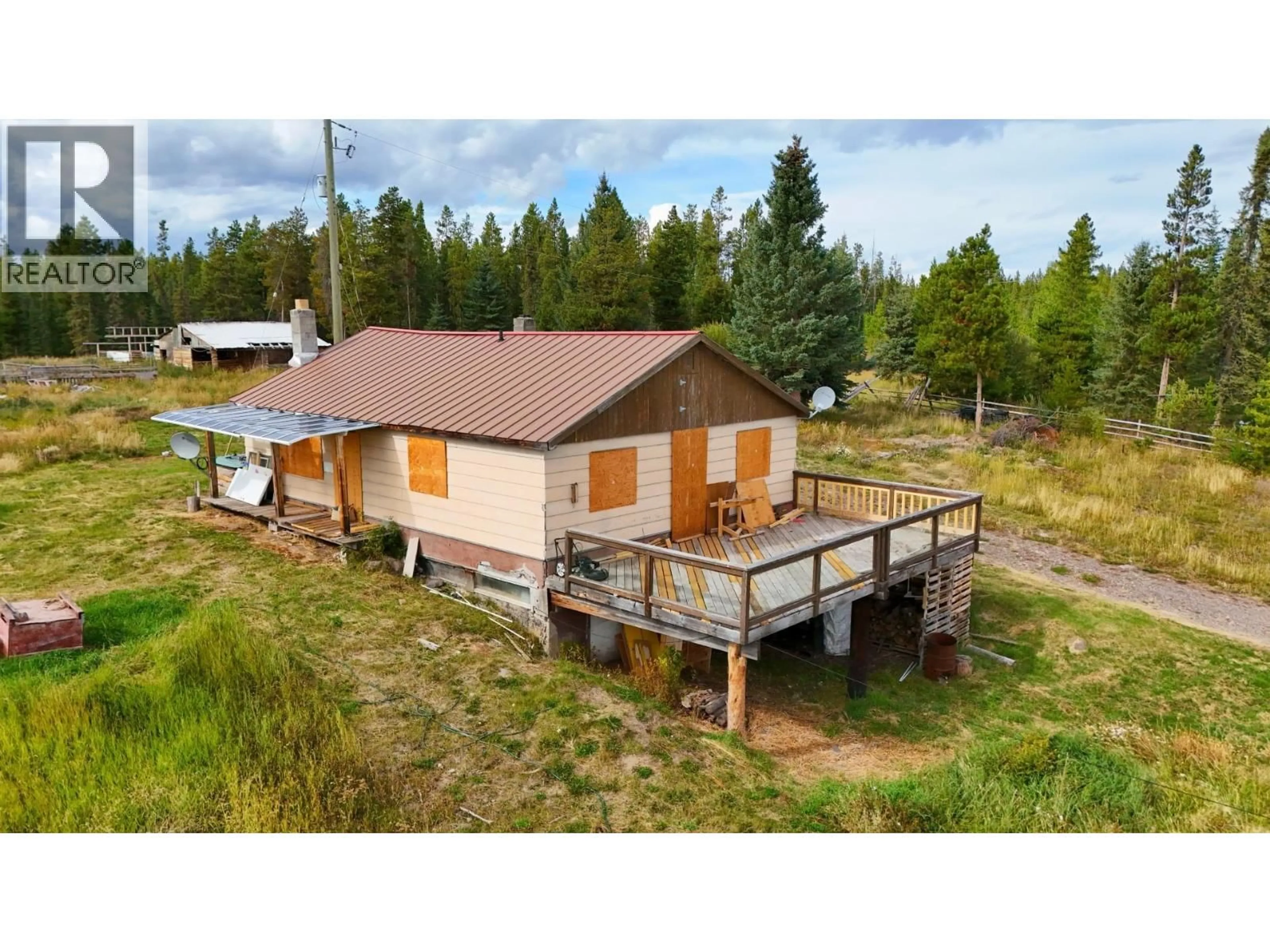 A pic from outside/outdoor area/front of a property/back of a property/a pic from drone, unknown for 9247 NAZKO ROAD, Bouchie Lake British Columbia V2J3H9