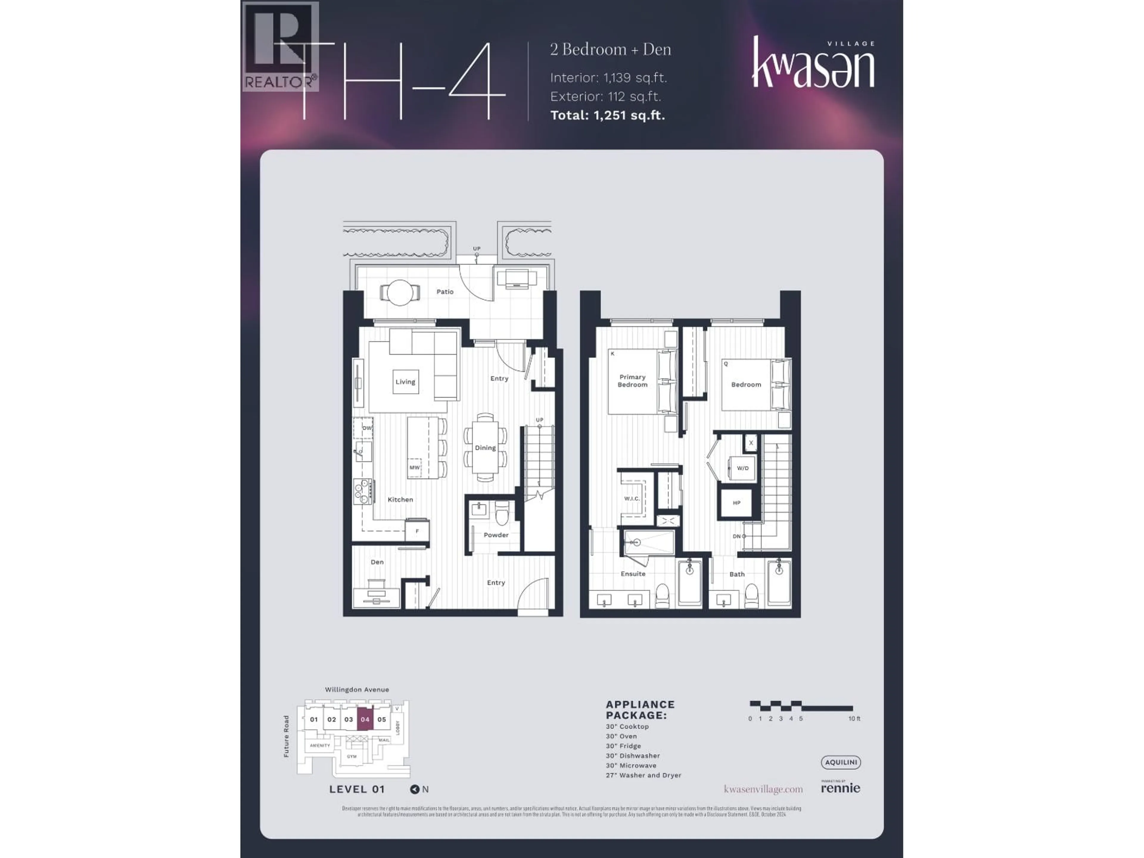Floor plan for 104 - 3633 WILLINGDON AVENUE, Burnaby British Columbia V0V0V0