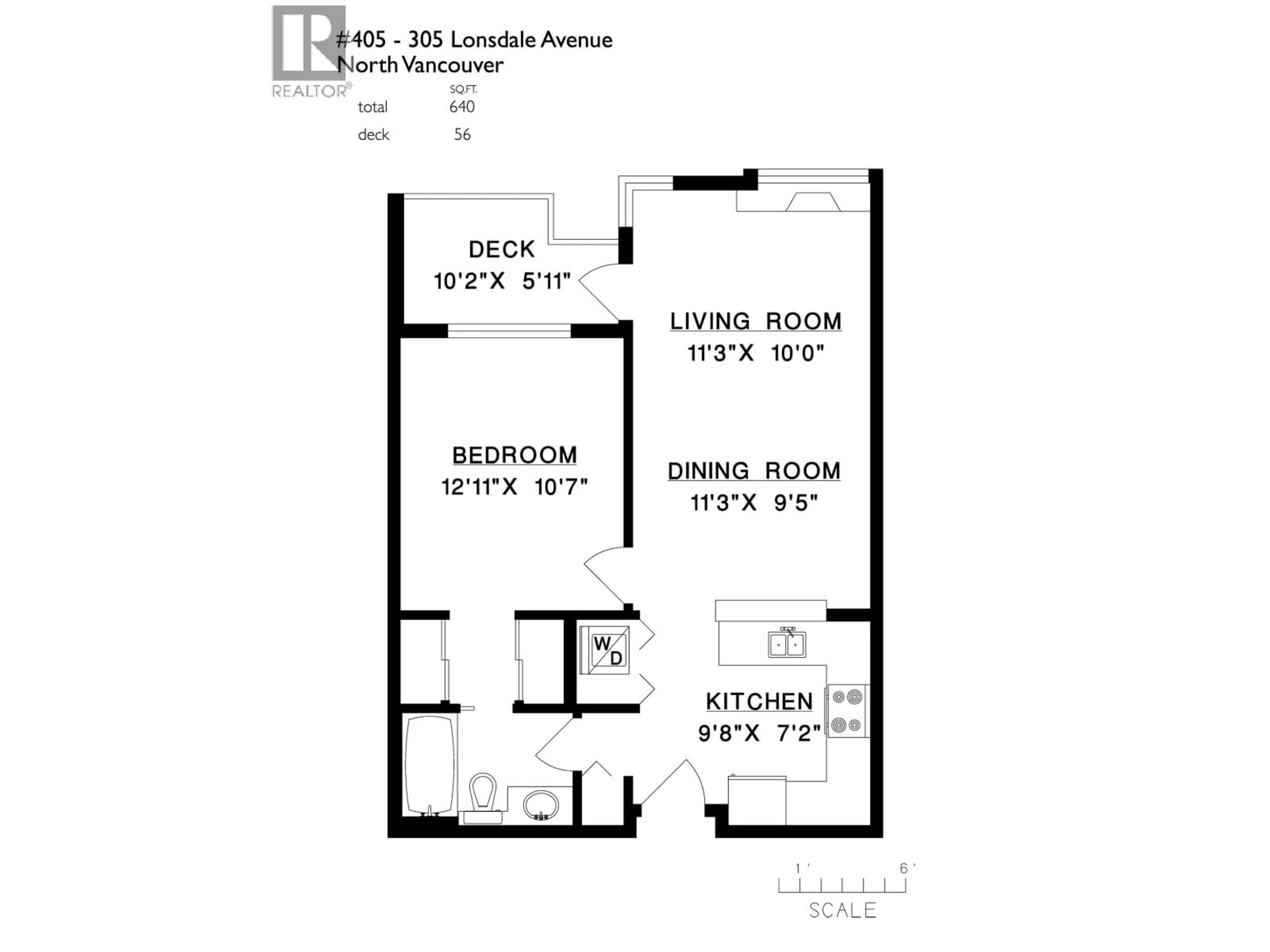 Floor plan for 405 - 305 LONSDALE AVENUE, North Vancouver British Columbia V7M2G3
