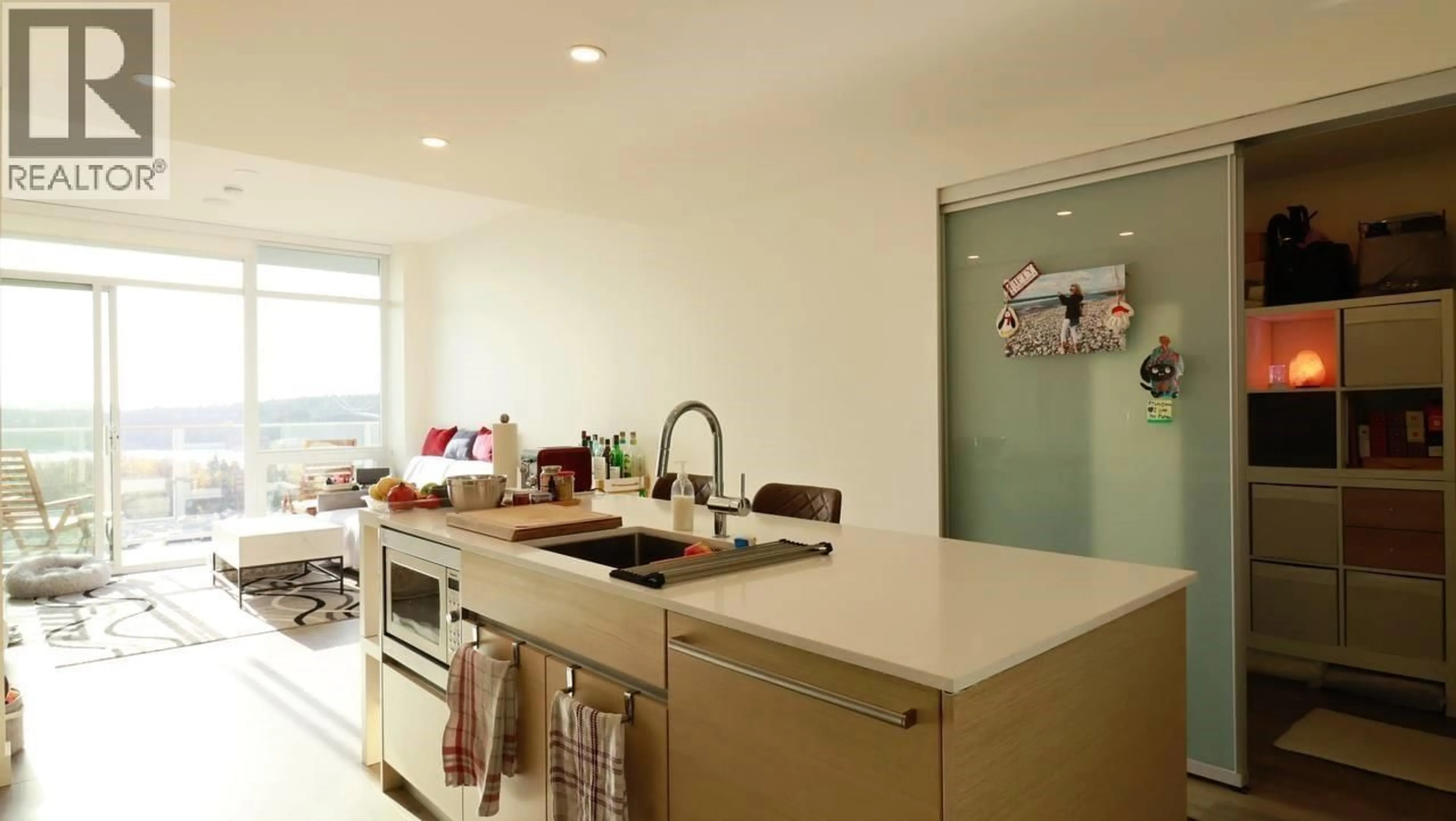 Contemporary kitchen, ceramic/tile floor for 2205 - 200 KLAHANIE COURT, West Vancouver British Columbia V7P0E4