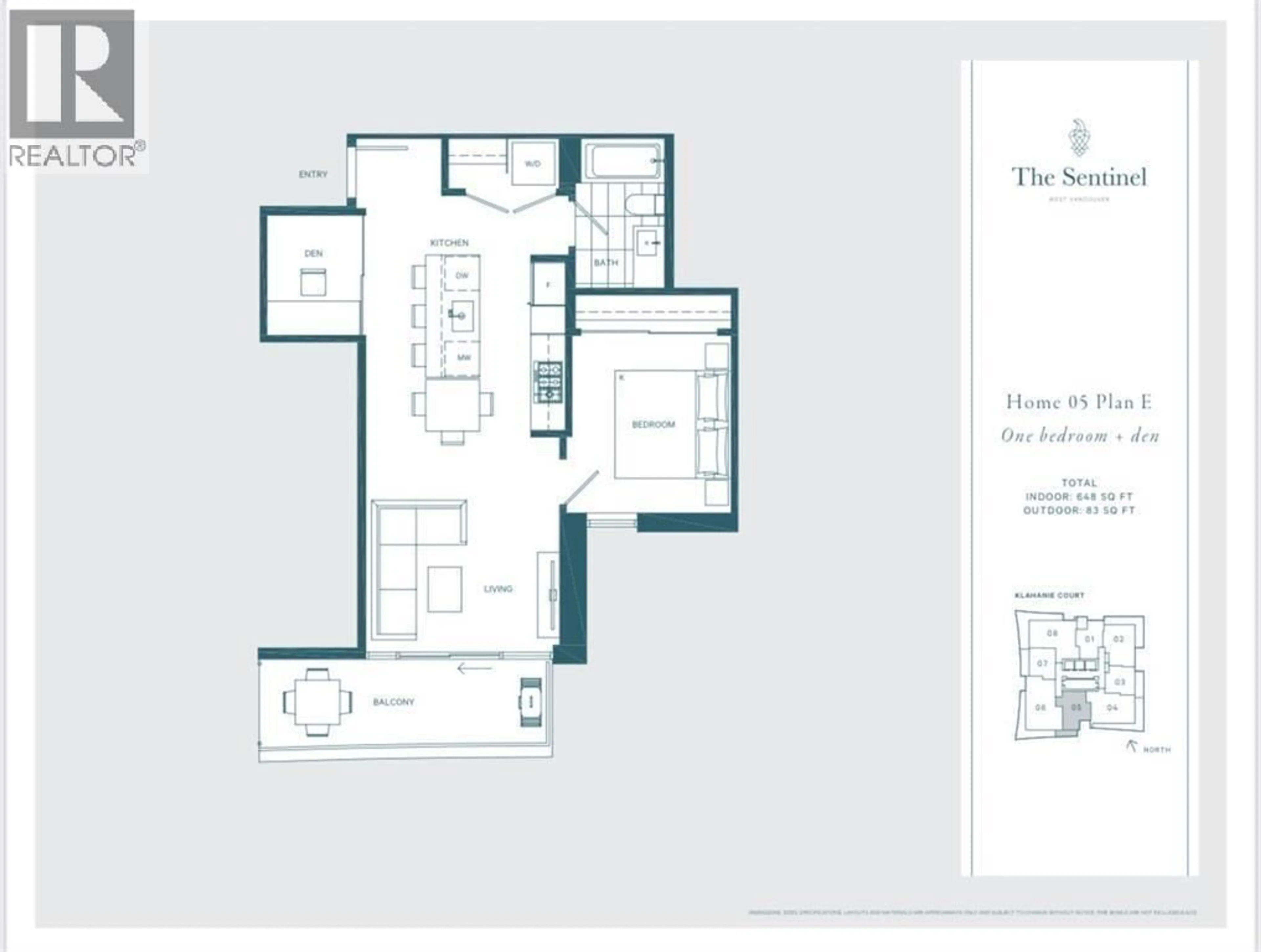 Floor plan for 2205 - 200 KLAHANIE COURT, West Vancouver British Columbia V7P0E4