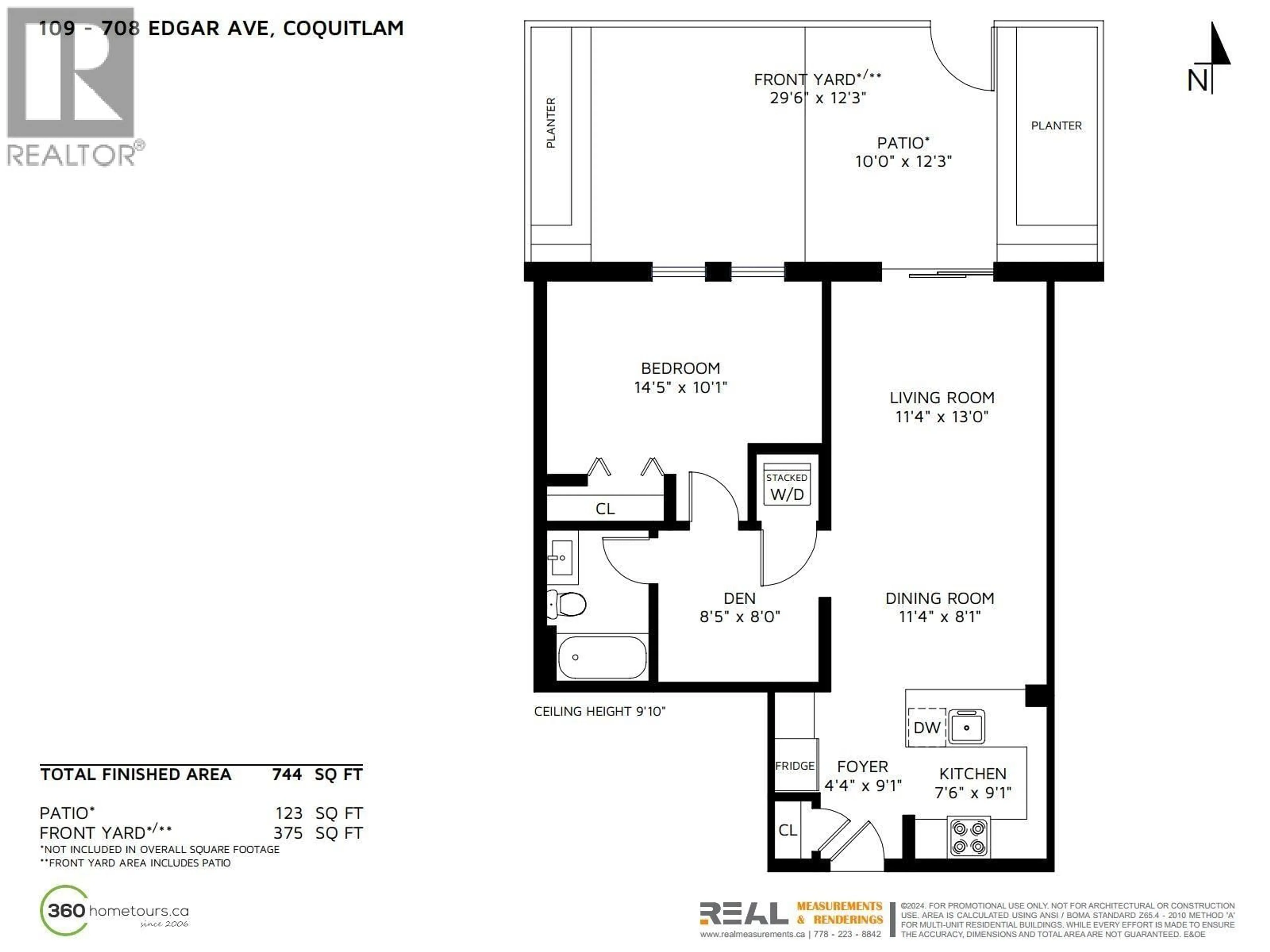 Floor plan for 109 - 708 EDGAR AVENUE, Coquitlam British Columbia V3K2J4
