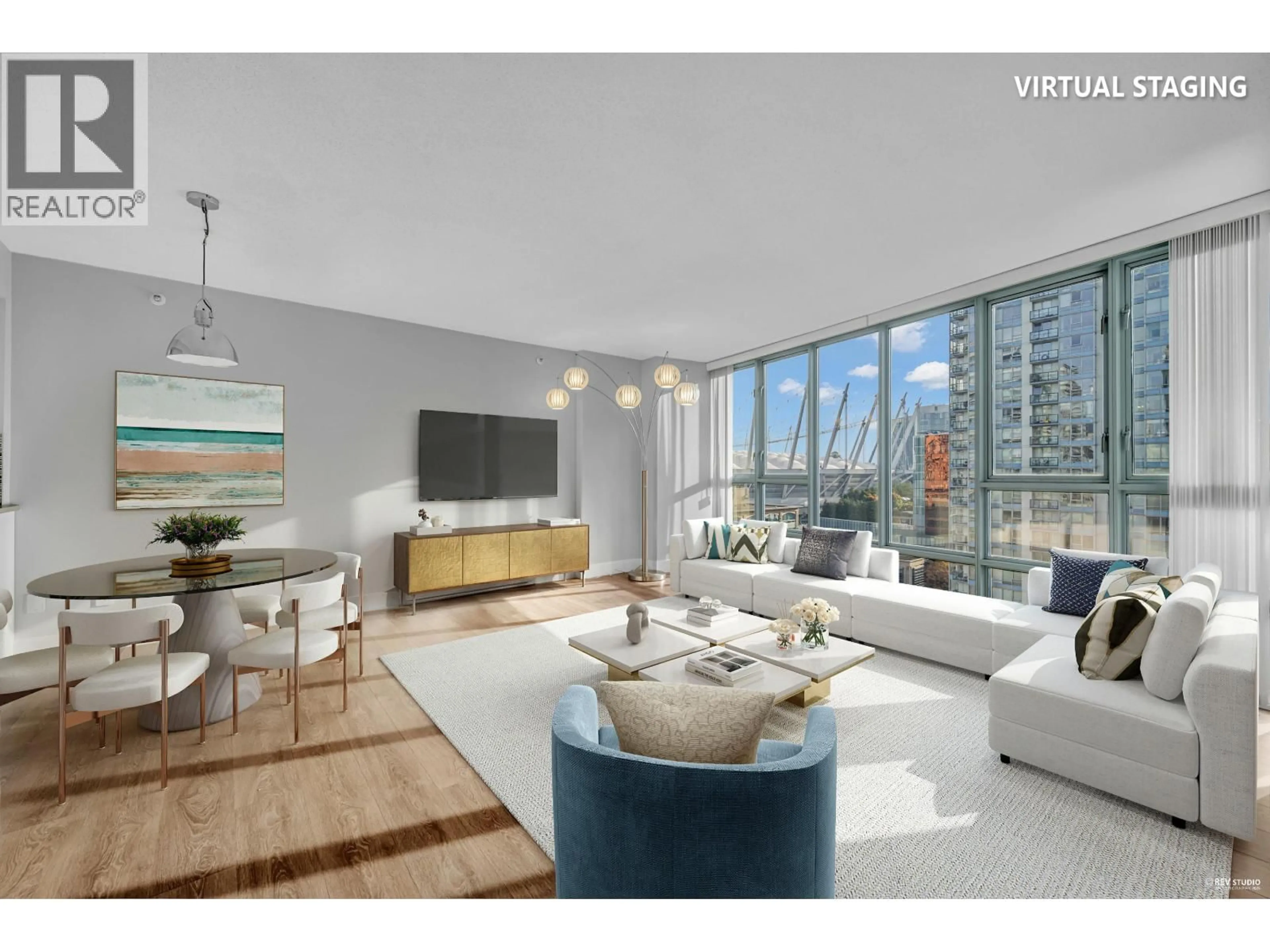 Living room with furniture, unknown for 1802 - 930 CAMBIE STREET, Vancouver British Columbia V6B5X6