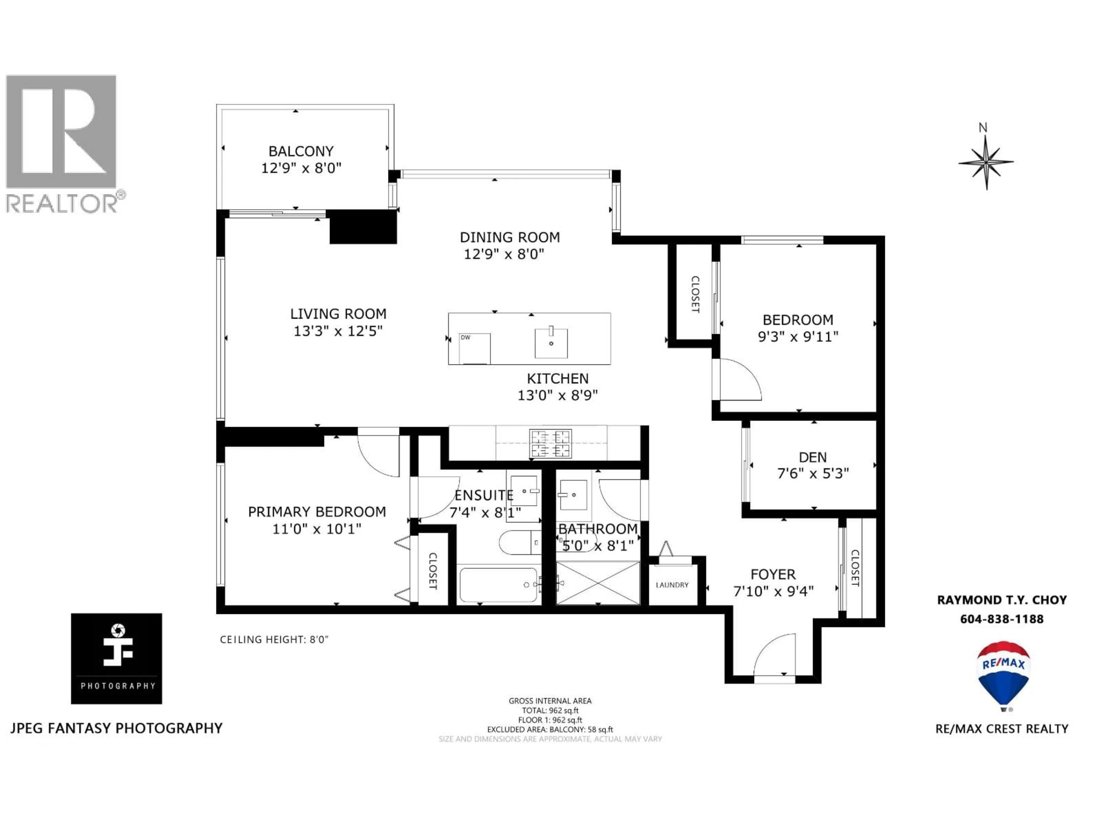 Floor plan for 1609 - 3233 KETCHESON ROAD, Richmond British Columbia V6X0R3