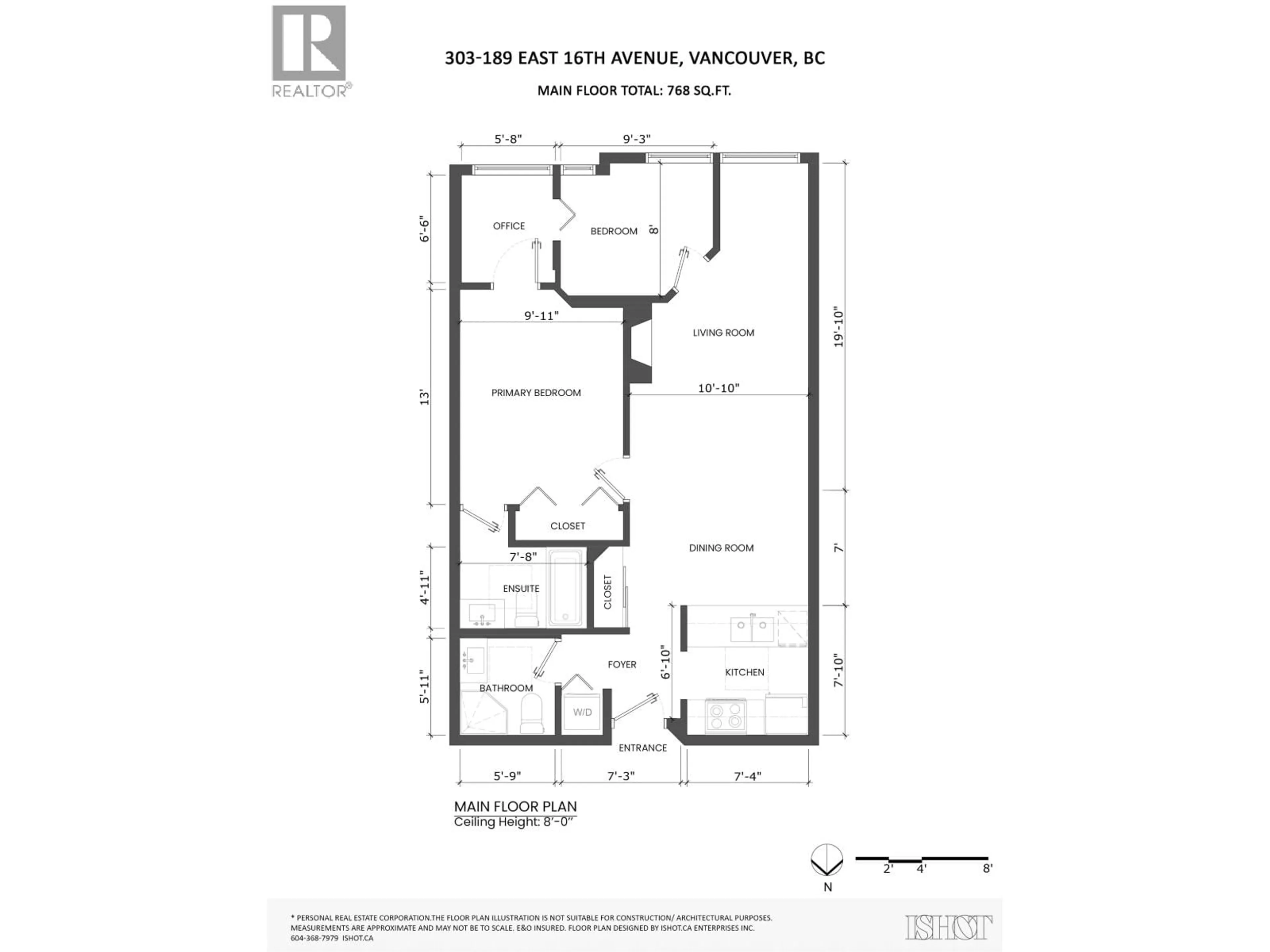 Floor plan for 303 - 189 16TH AVENUE, Vancouver British Columbia V5T4R2