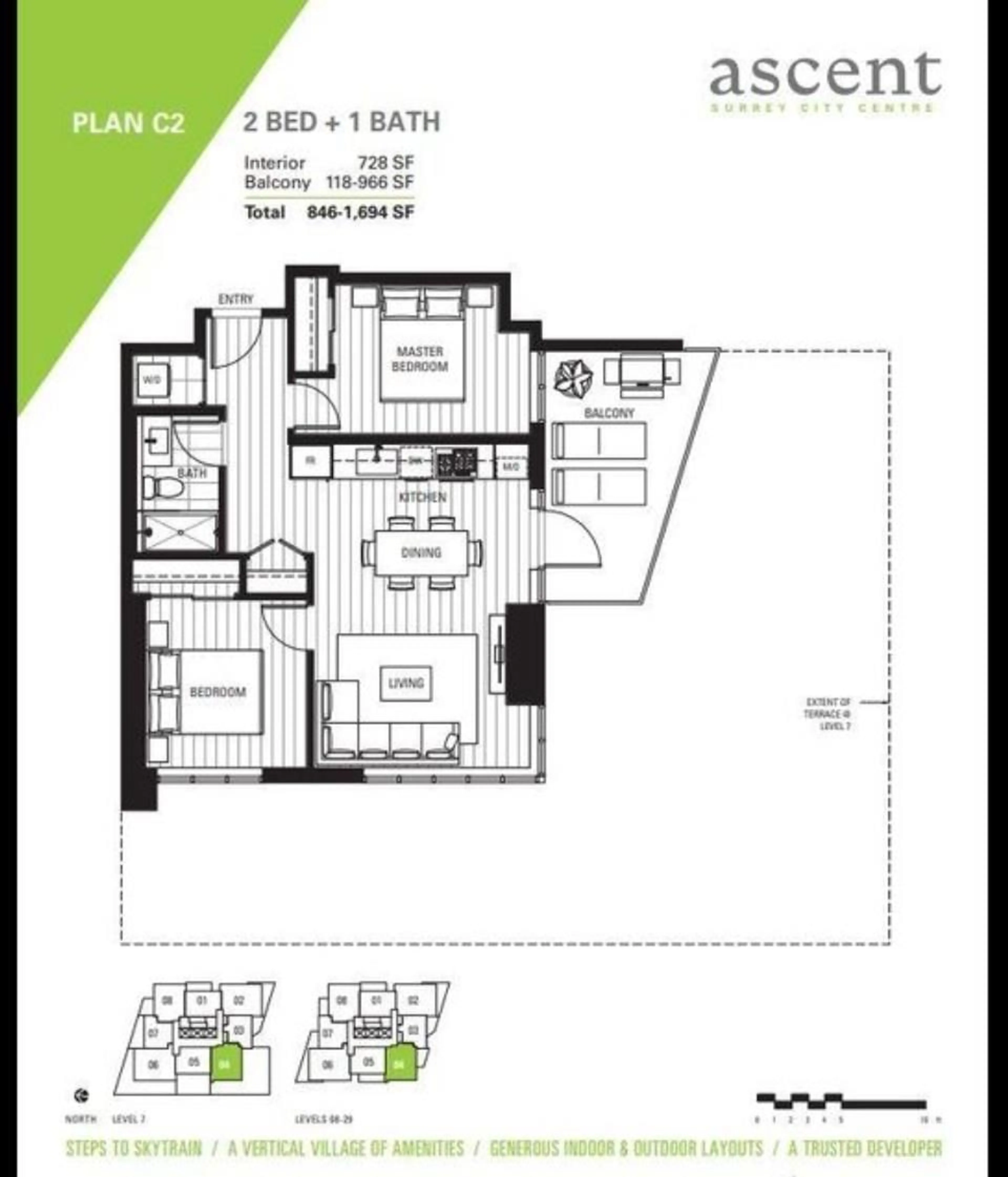 Floor plan for 1204 - 10428 WHALLEY BOULEVARD, Surrey British Columbia V3T0W2