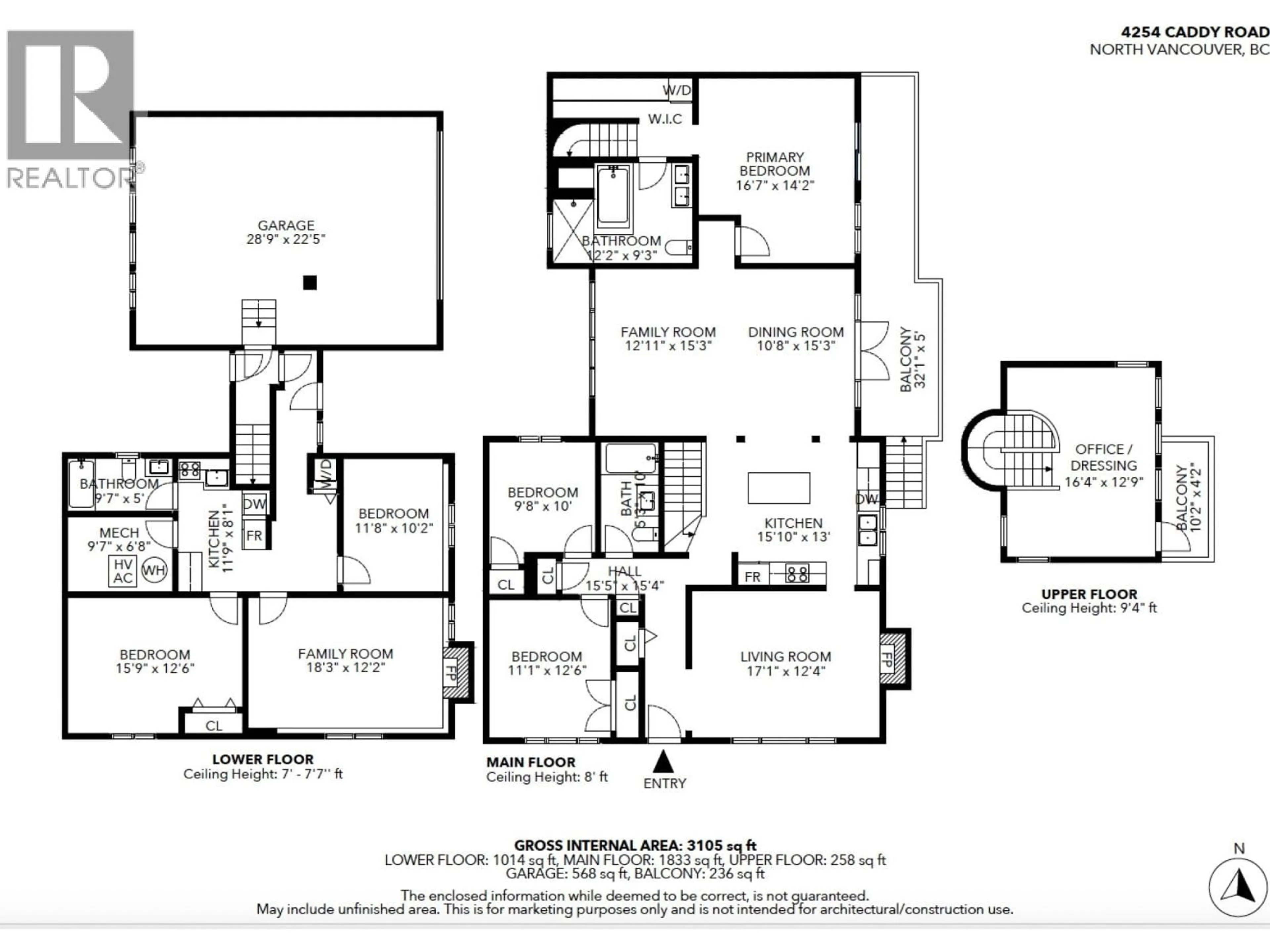 Floor plan for 4254 CADDY ROAD, North Vancouver British Columbia V7G1B7