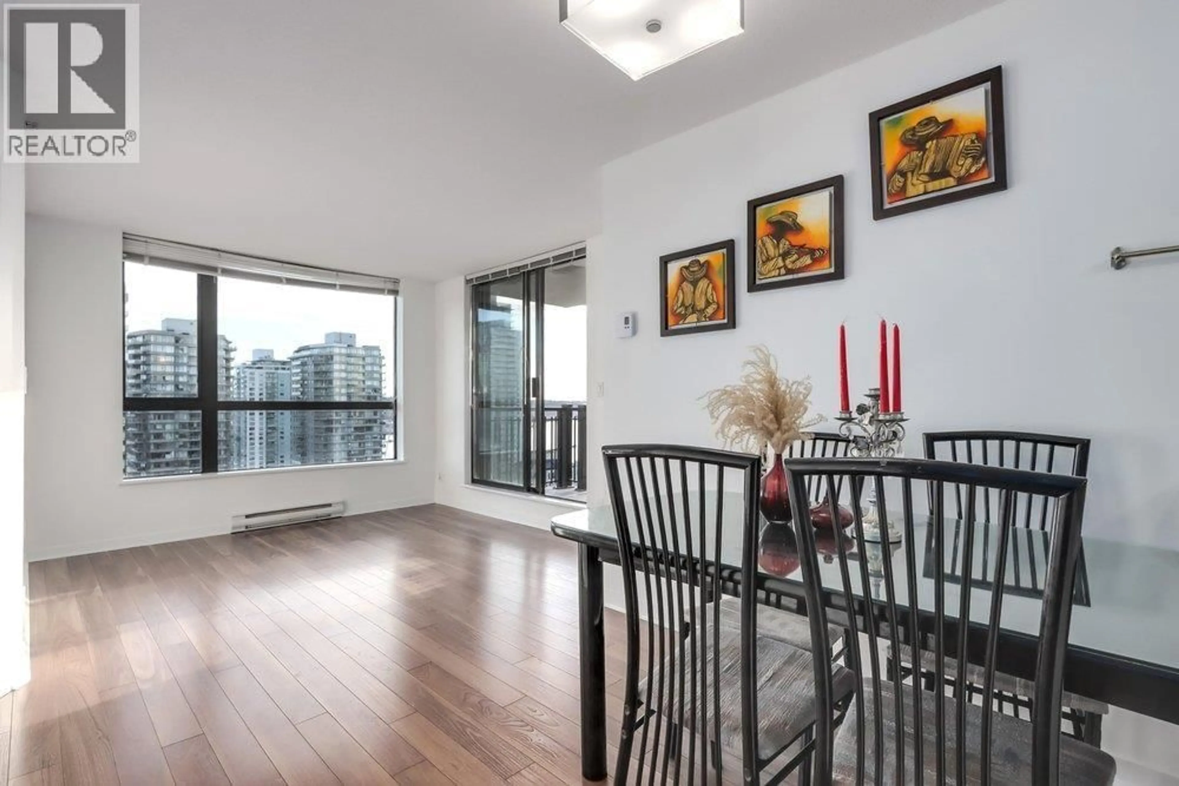 Dining room, wood/laminate floor for 1504 - 814 ROYAL AVENUE, New Westminster British Columbia V3M1J9