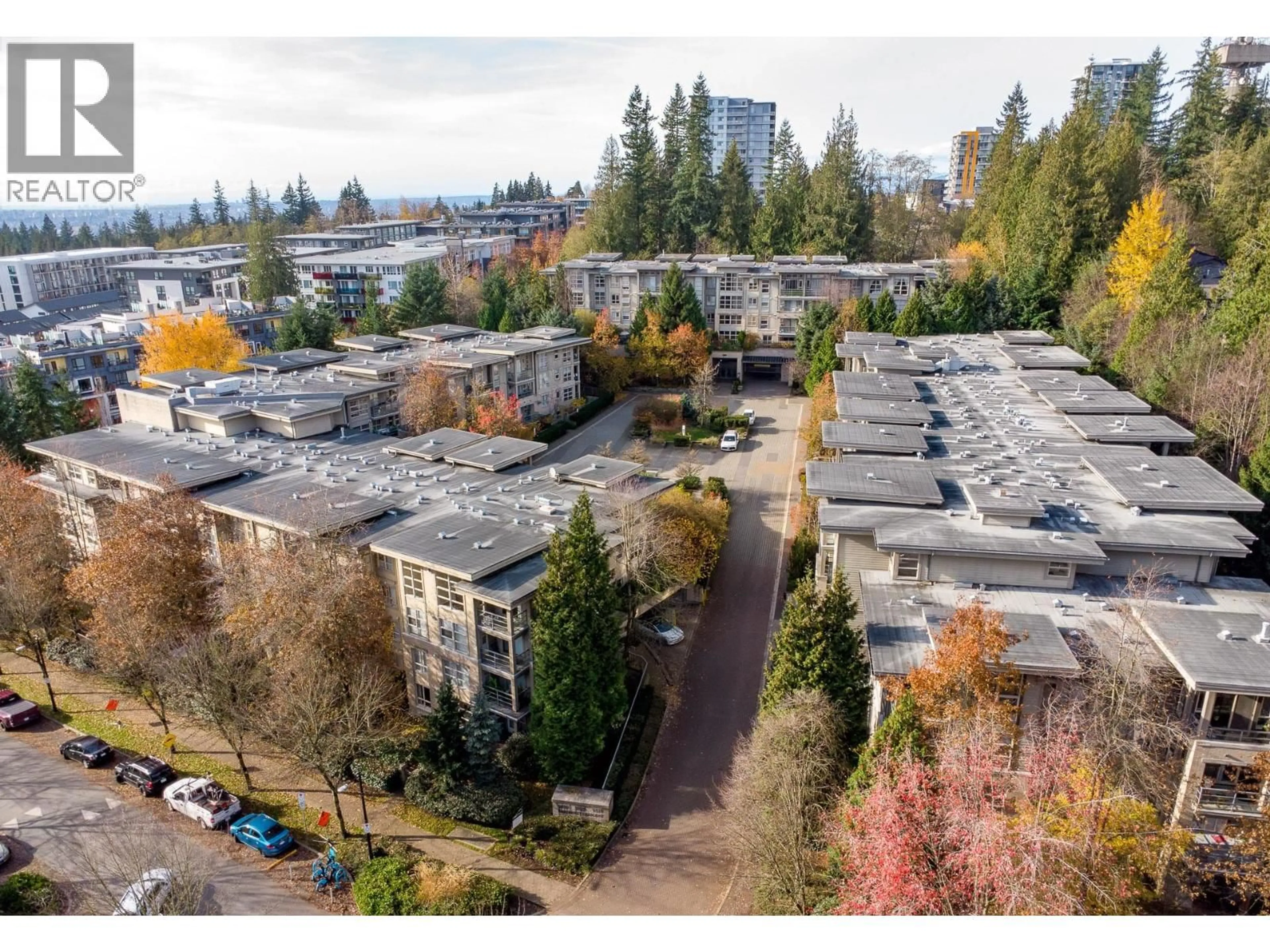 A pic from outside/outdoor area/front of a property/back of a property/a pic from drone, mountain view for 310 - 9319 UNIVERSITY CRESCENT, Burnaby British Columbia V5A4Y5