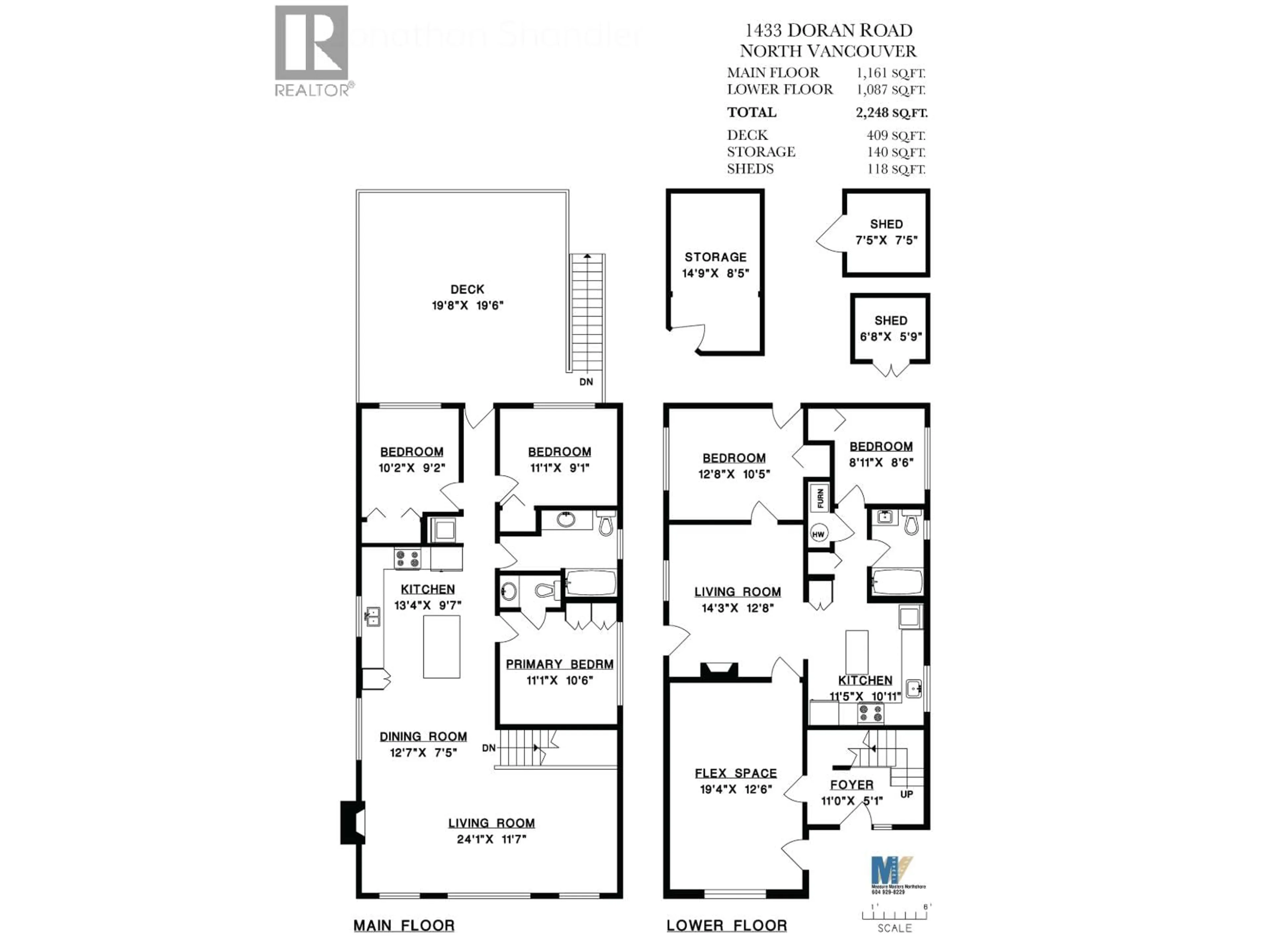 Floor plan for 1433 DORAN ROAD, North Vancouver British Columbia V7K1N1