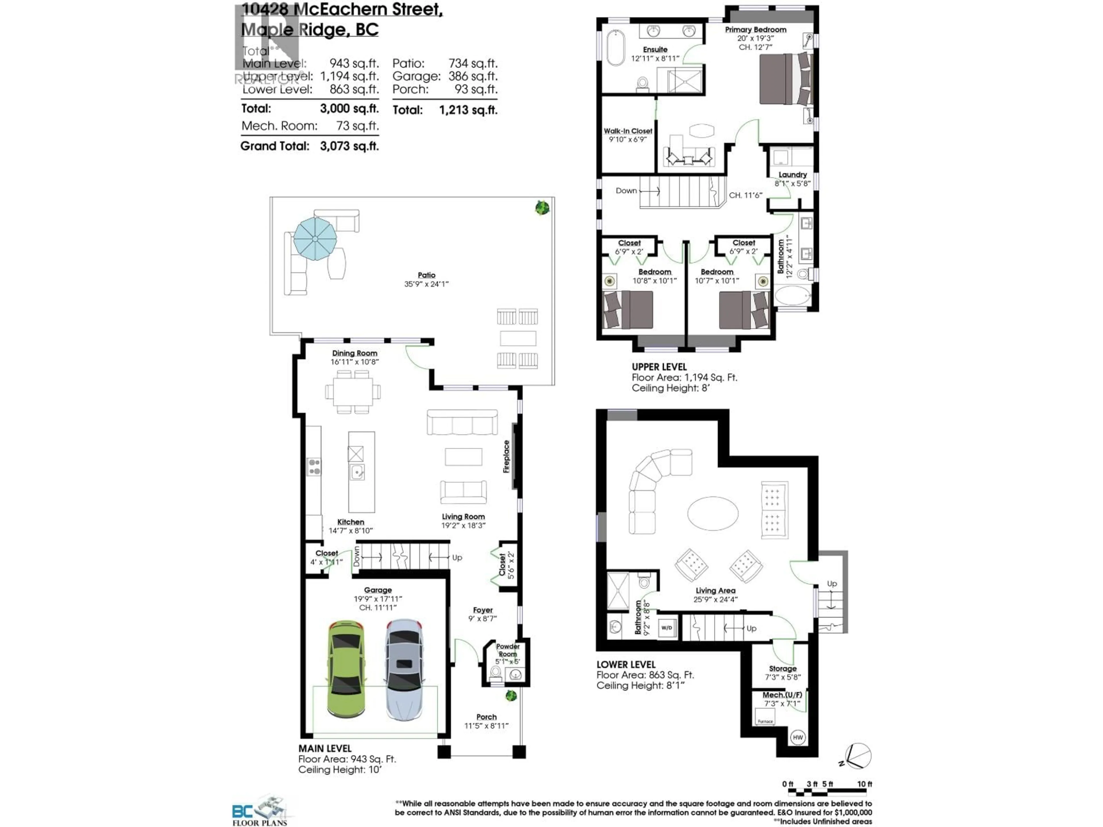 Floor plan for 10428 MCEACHERN STREET, Maple Ridge British Columbia V2W0H8