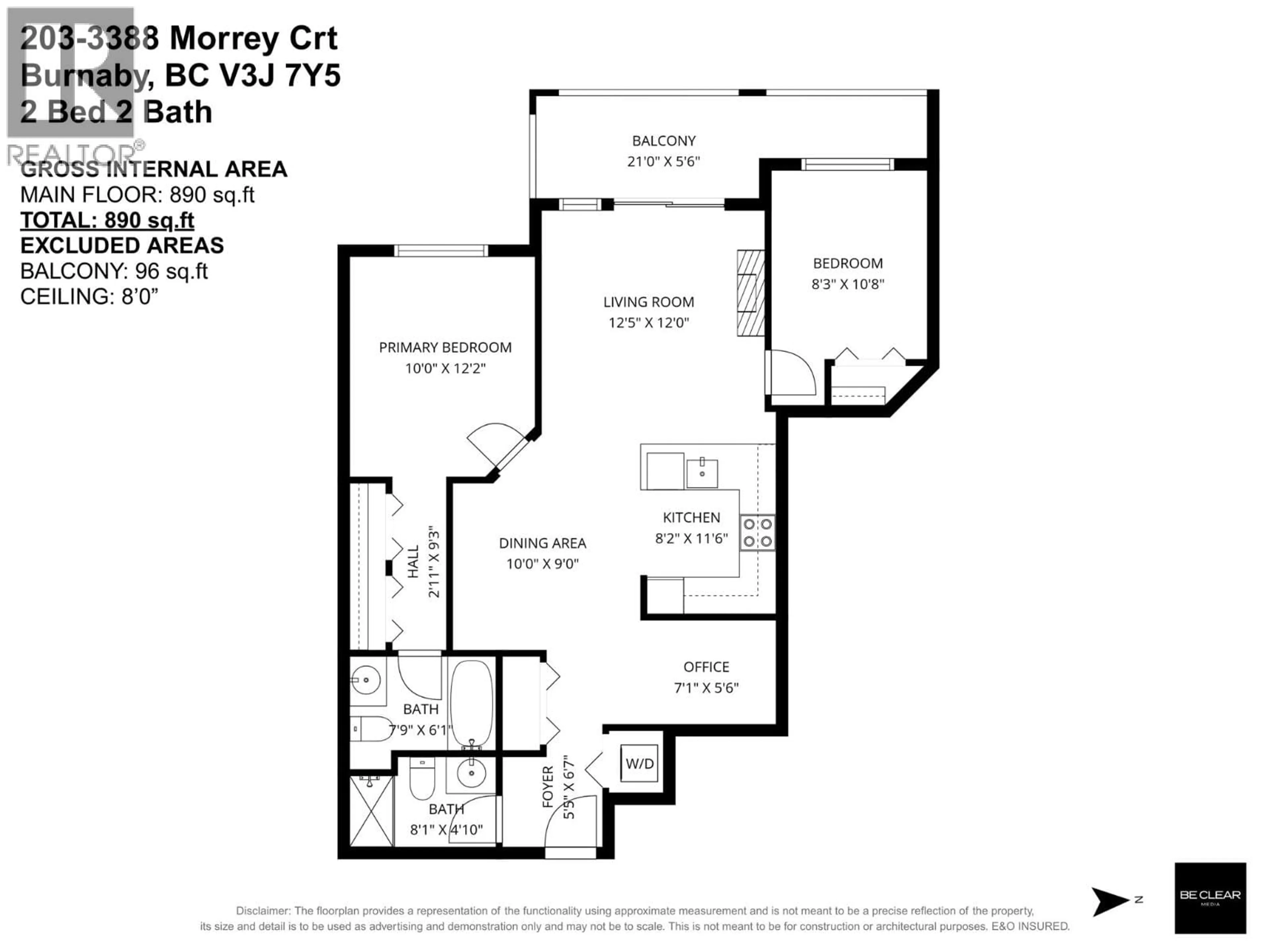 Floor plan for 203 - 3388 MORREY COURT, Burnaby British Columbia V3J7Y5