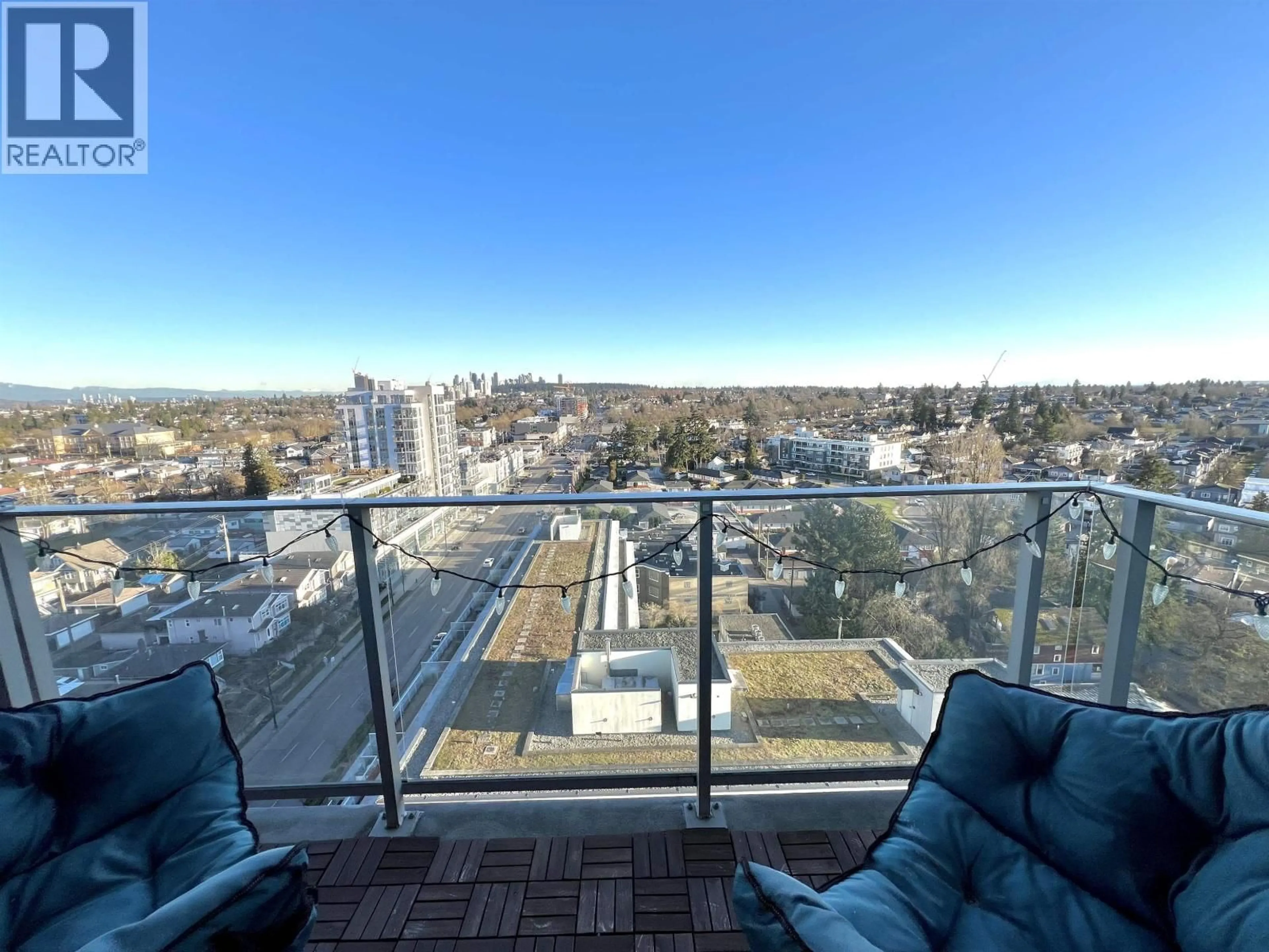 Balcony in the apartment, city buildings view from balcony for 1906 - 4815 ELDORADO MEWS, Vancouver British Columbia V5R0B2