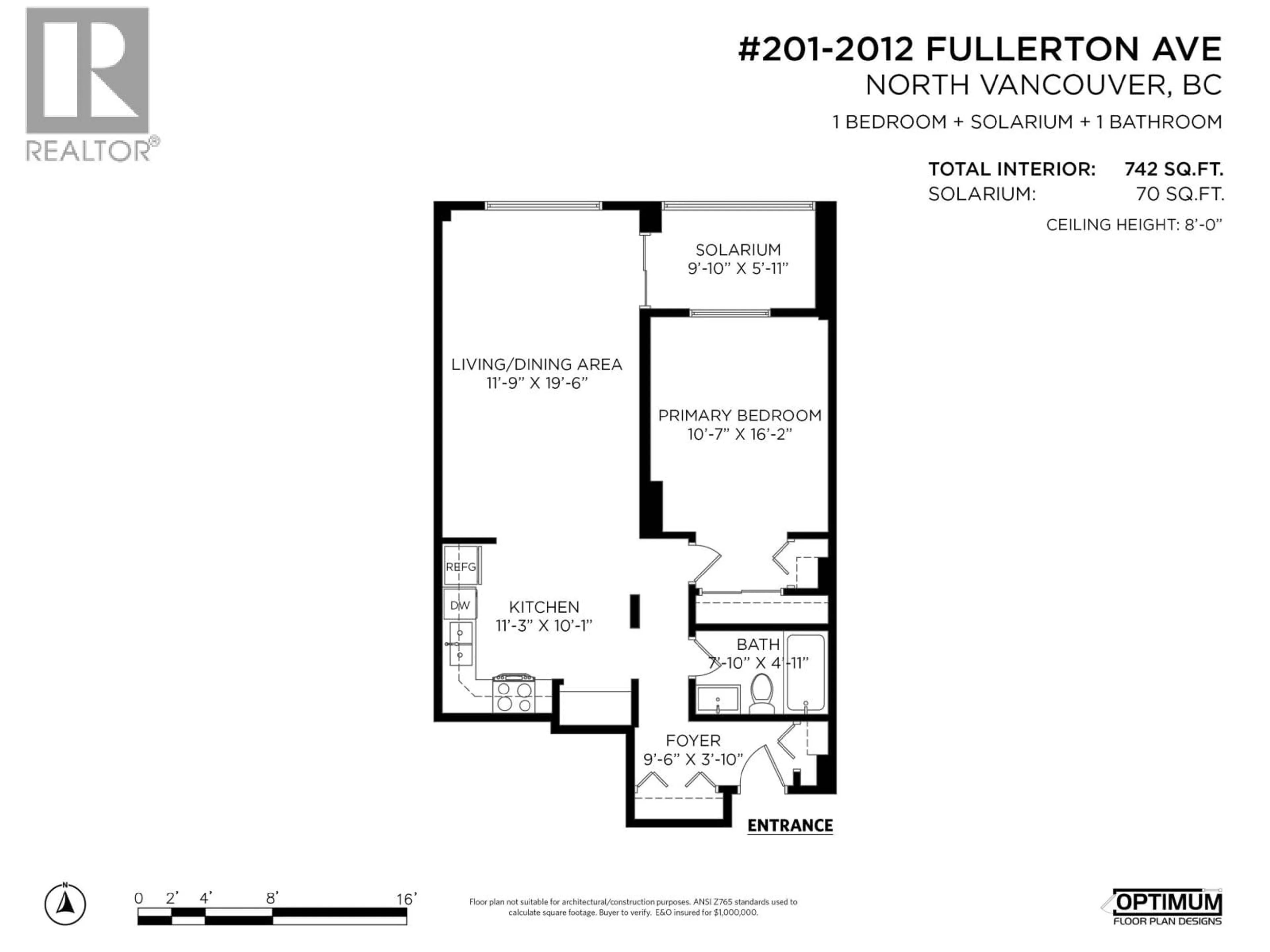 Floor plan for 201 - 2012 FULLERTON AVENUE, North Vancouver British Columbia V7P3E3