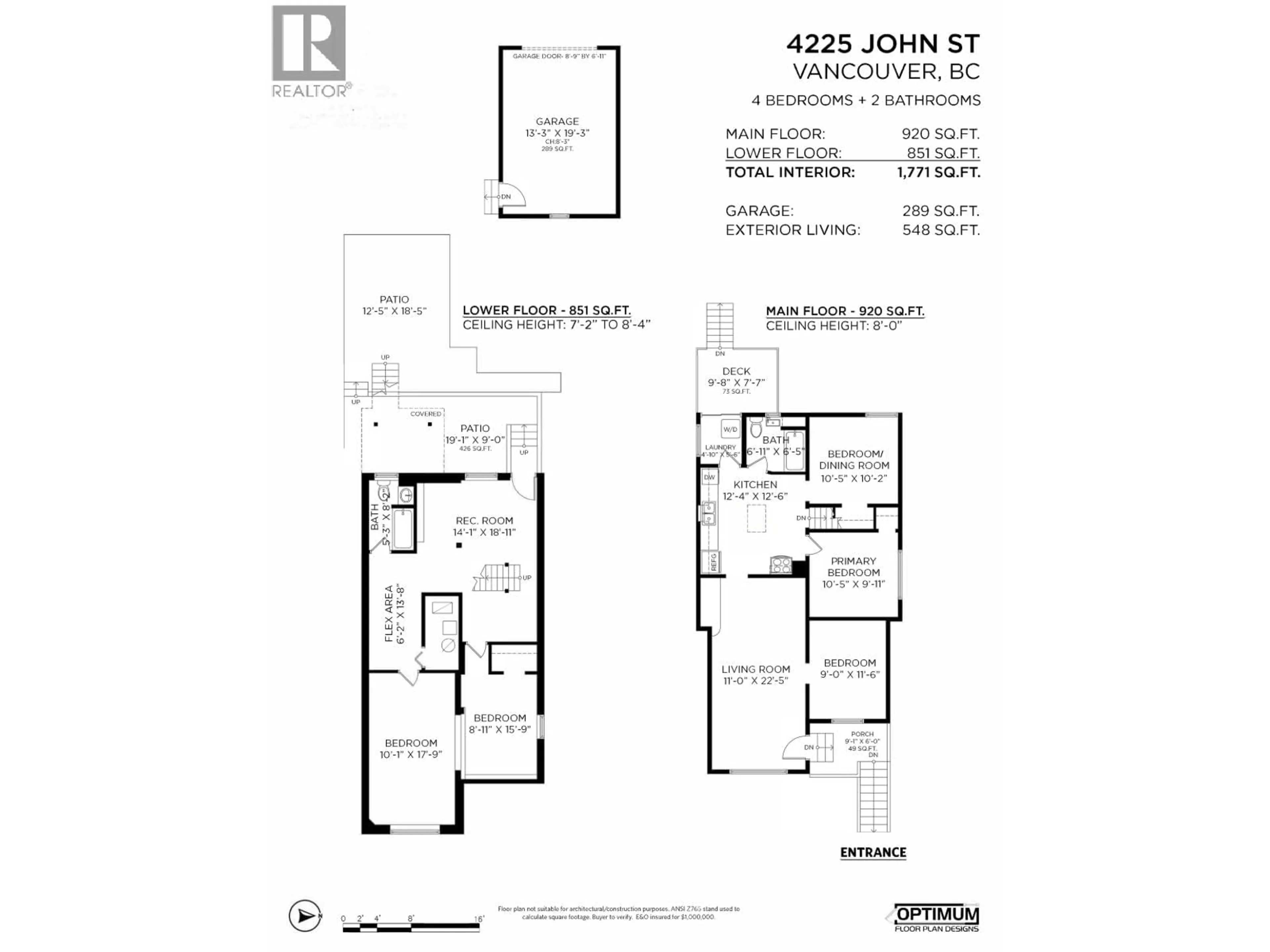 Floor plan for 4225 JOHN STREET, Vancouver British Columbia V5V3W8