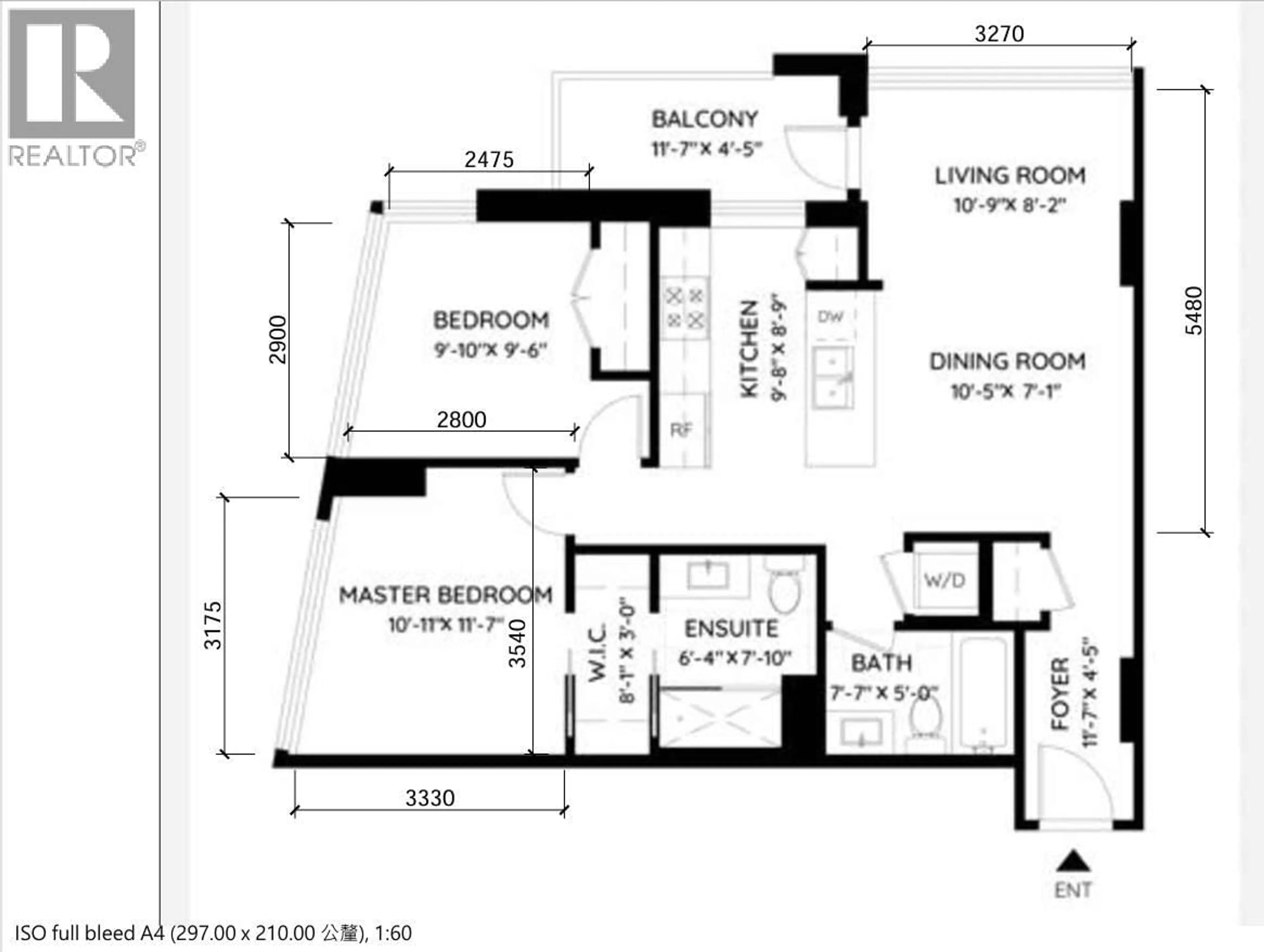 Floor plan for 2307 - 2975 ATLANTIC AVENUE, Coquitlam British Columbia V3B0C5