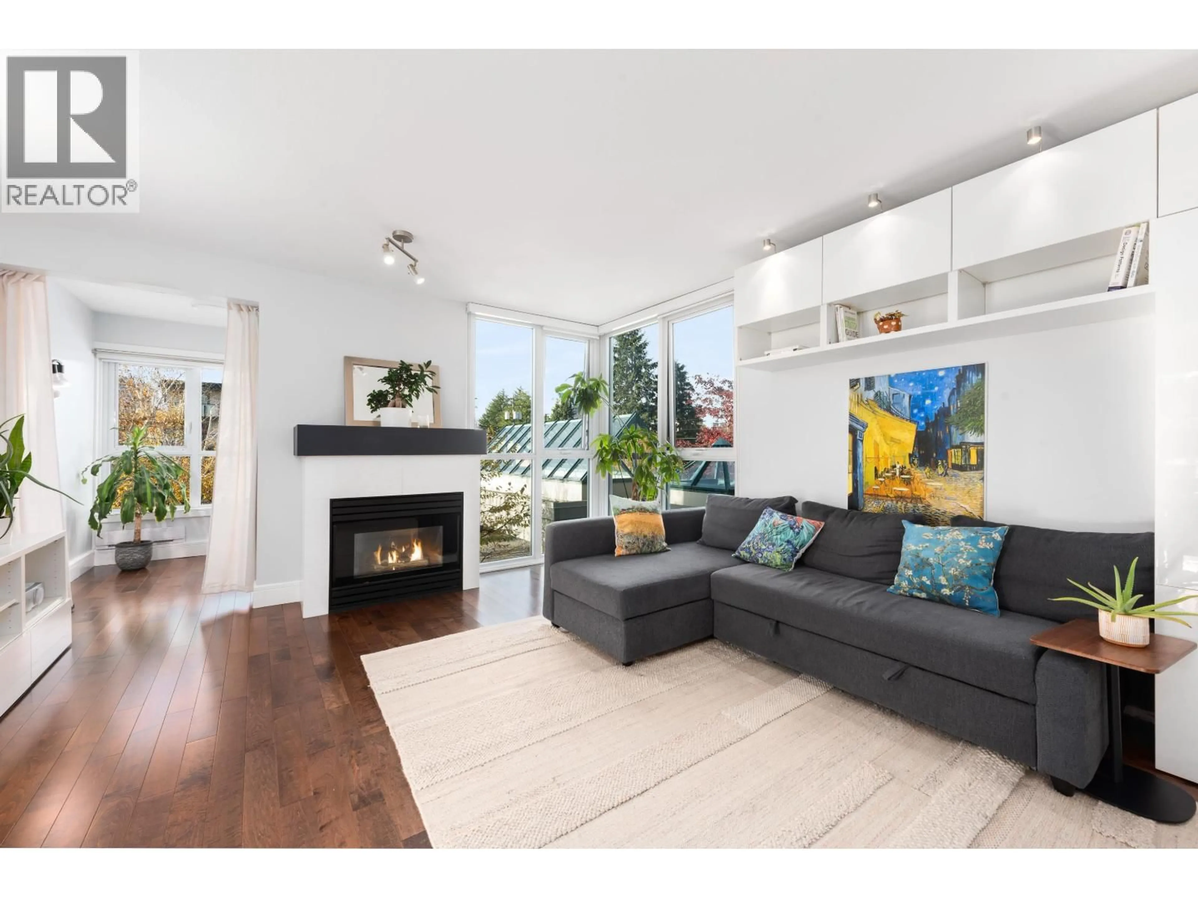 Living room with furniture, wood/laminate floor for 206 - 2988 ALDER STREET, Vancouver British Columbia V6H4C3