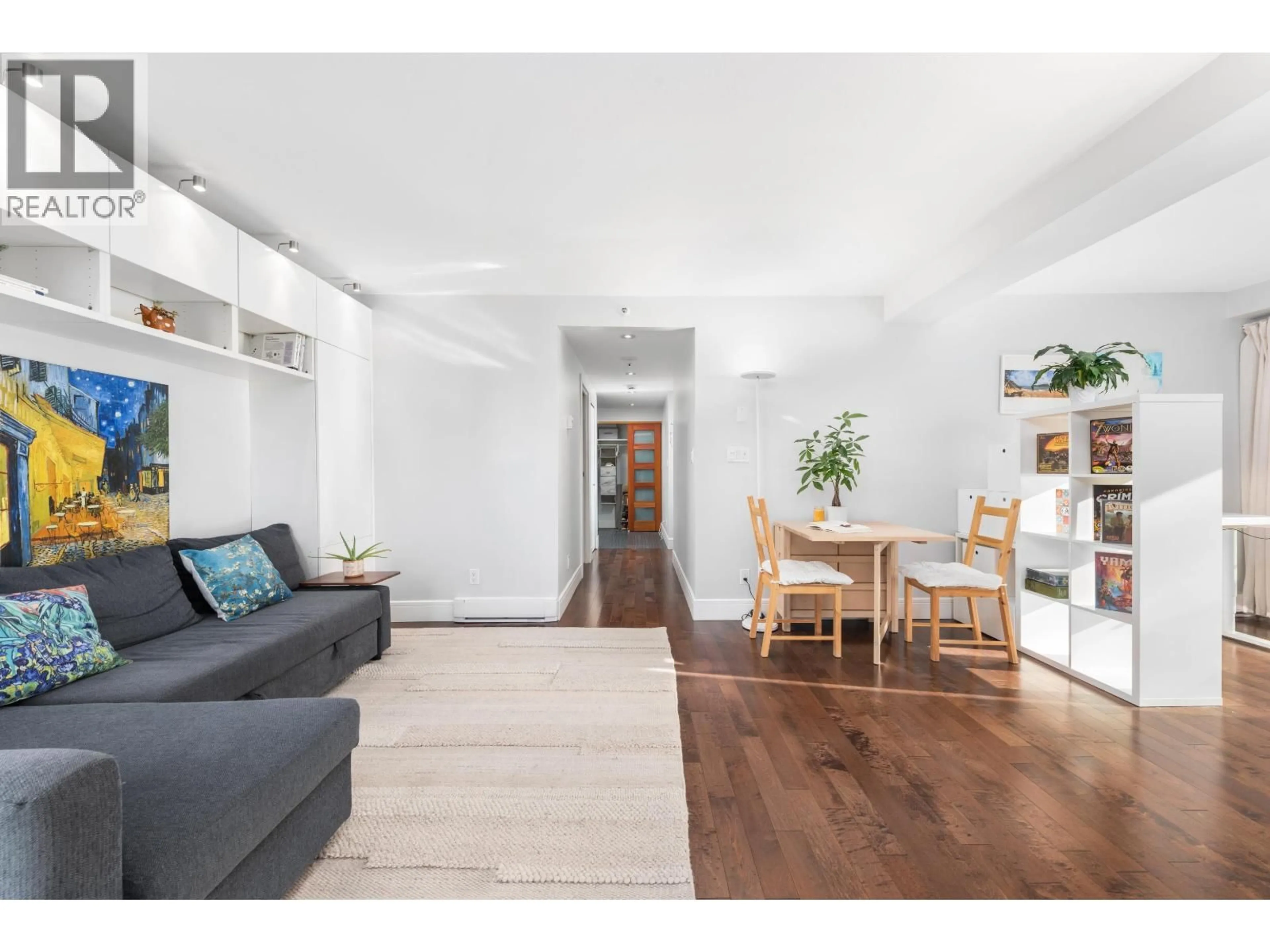 Living room with furniture, wood/laminate floor for 206 - 2988 ALDER STREET, Vancouver British Columbia V6H4C3