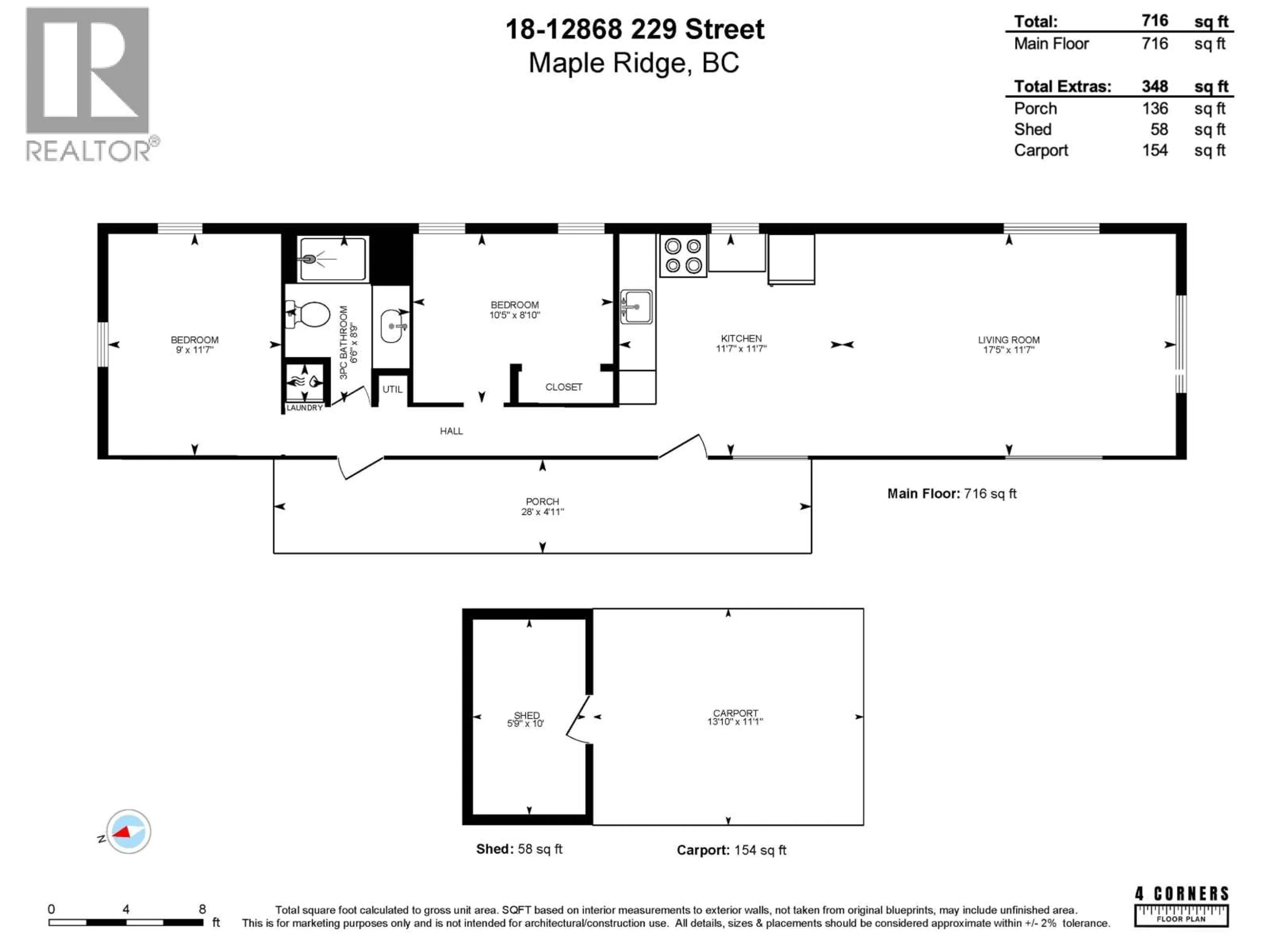 Floor plan for 18 - 12868 229TH STREET, Maple Ridge British Columbia V2X6R1
