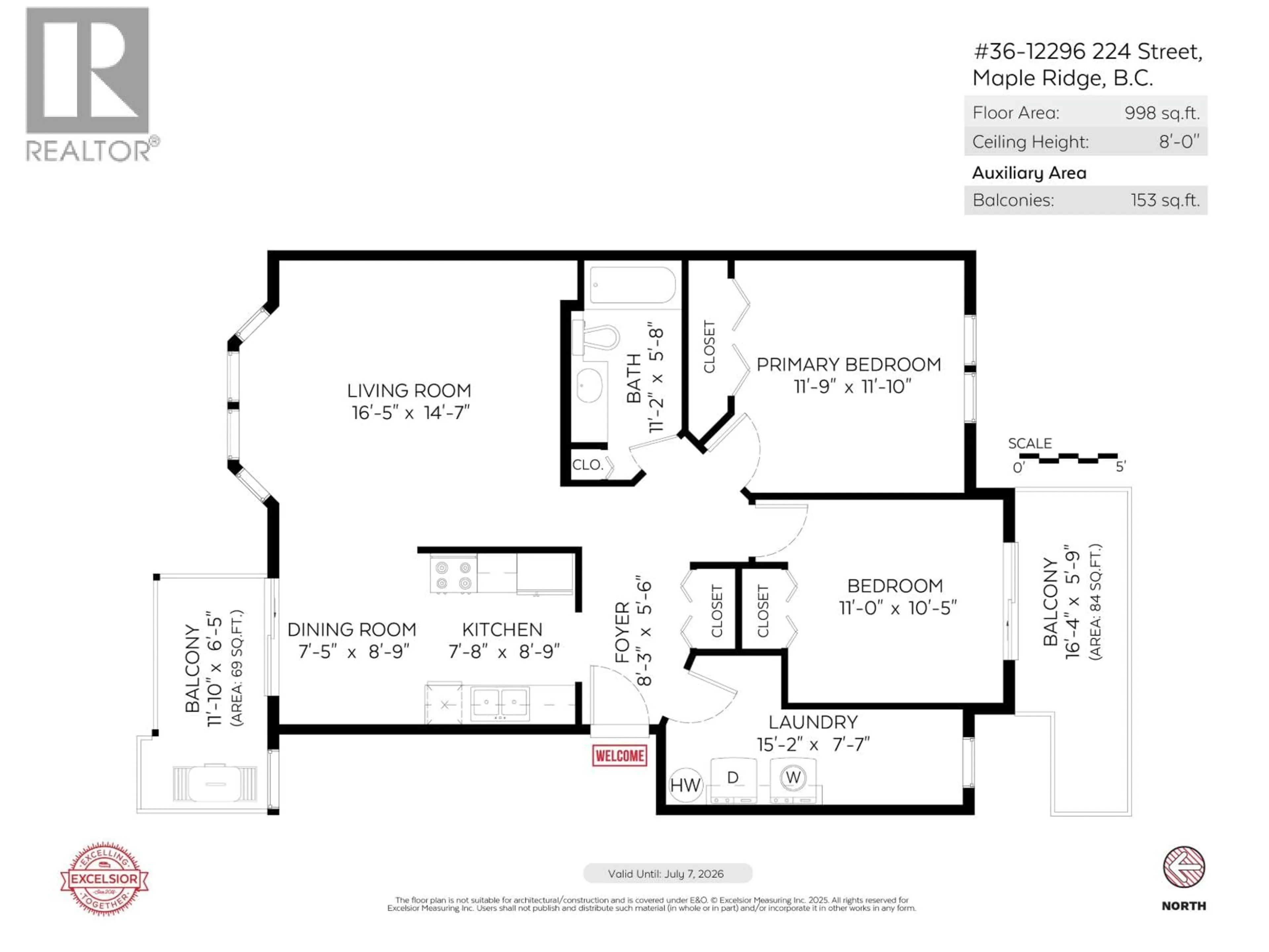 Floor plan for 36 - 12296 224 STREET, Maple Ridge British Columbia V2X0M2
