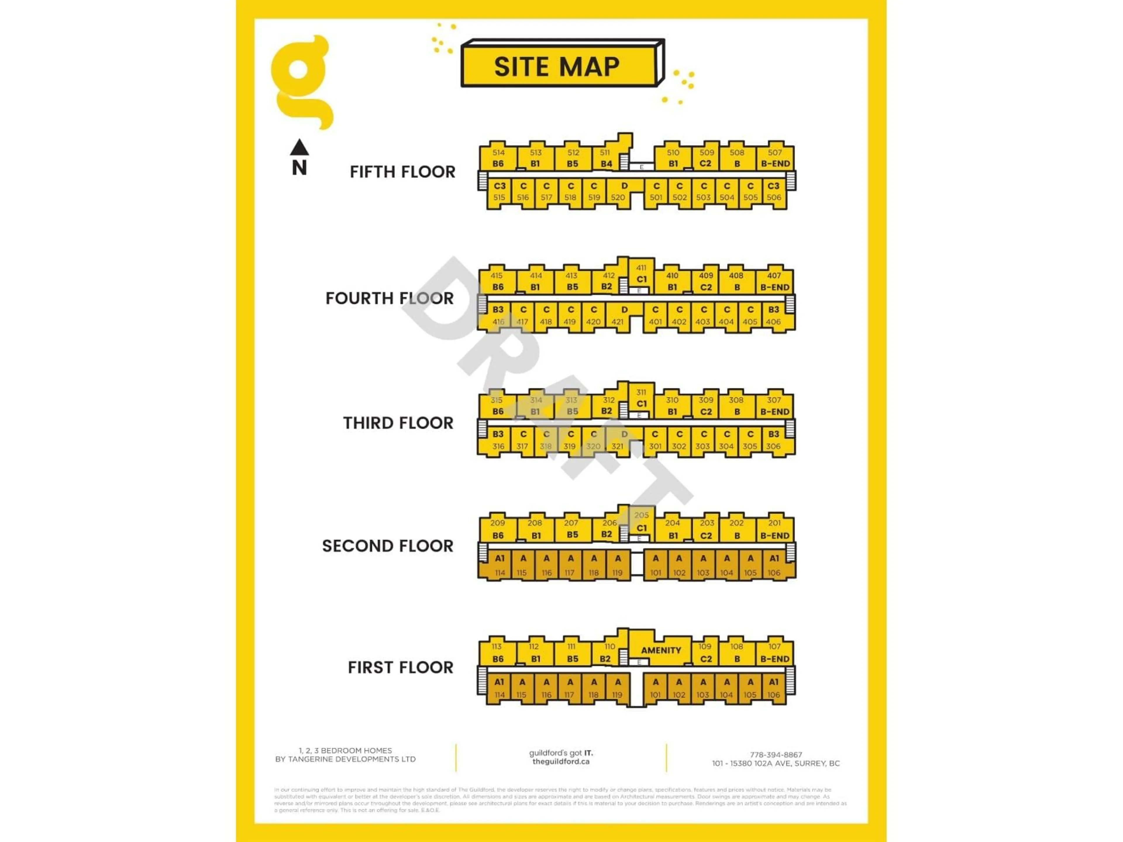 Floor plan for 515 - 15351 101, Surrey British Columbia V3R0G2