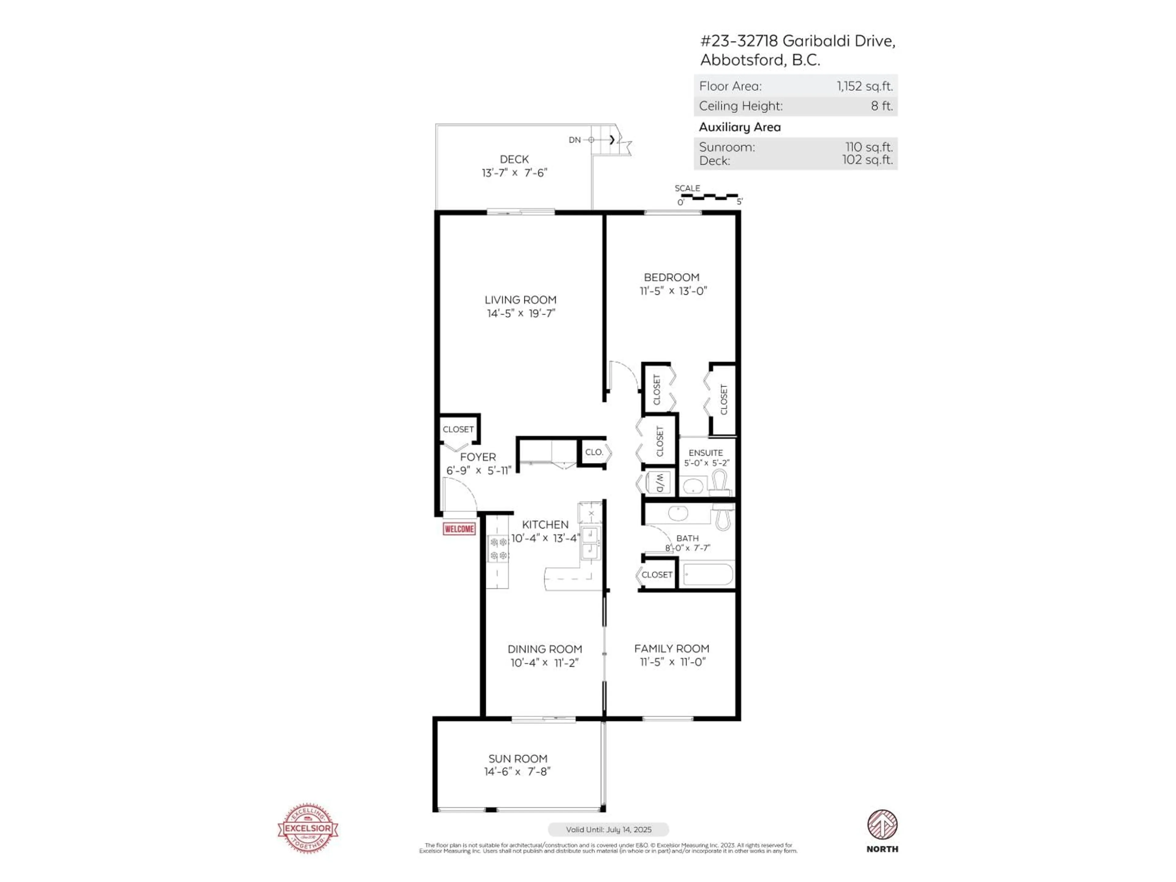 Floor plan for 23 - 32718 GARIBALDI DRIVE, Abbotsford British Columbia V2T5T6