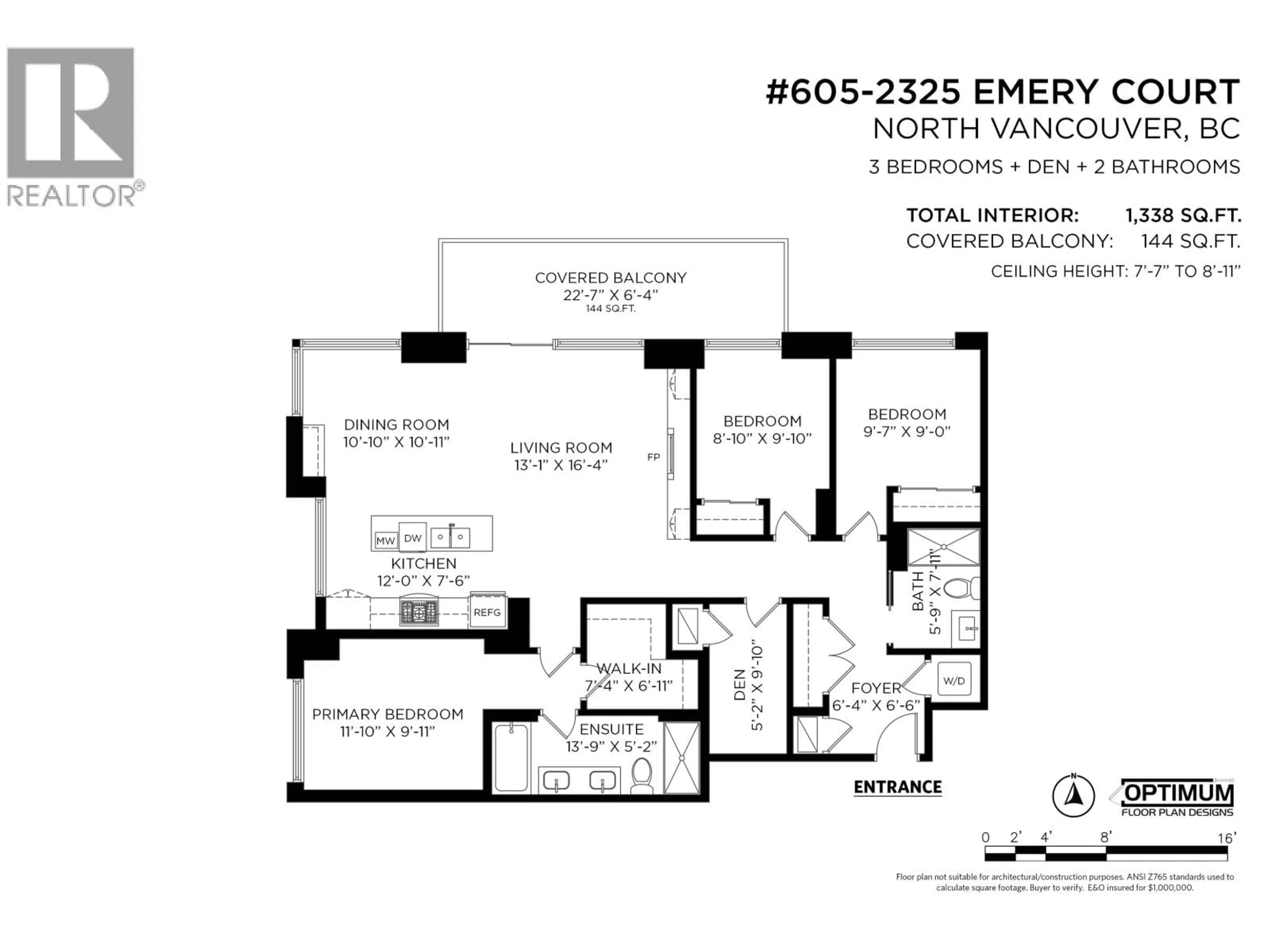 Floor plan for 605 - 2325 EMERY COURT, North Vancouver British Columbia V7J0E8