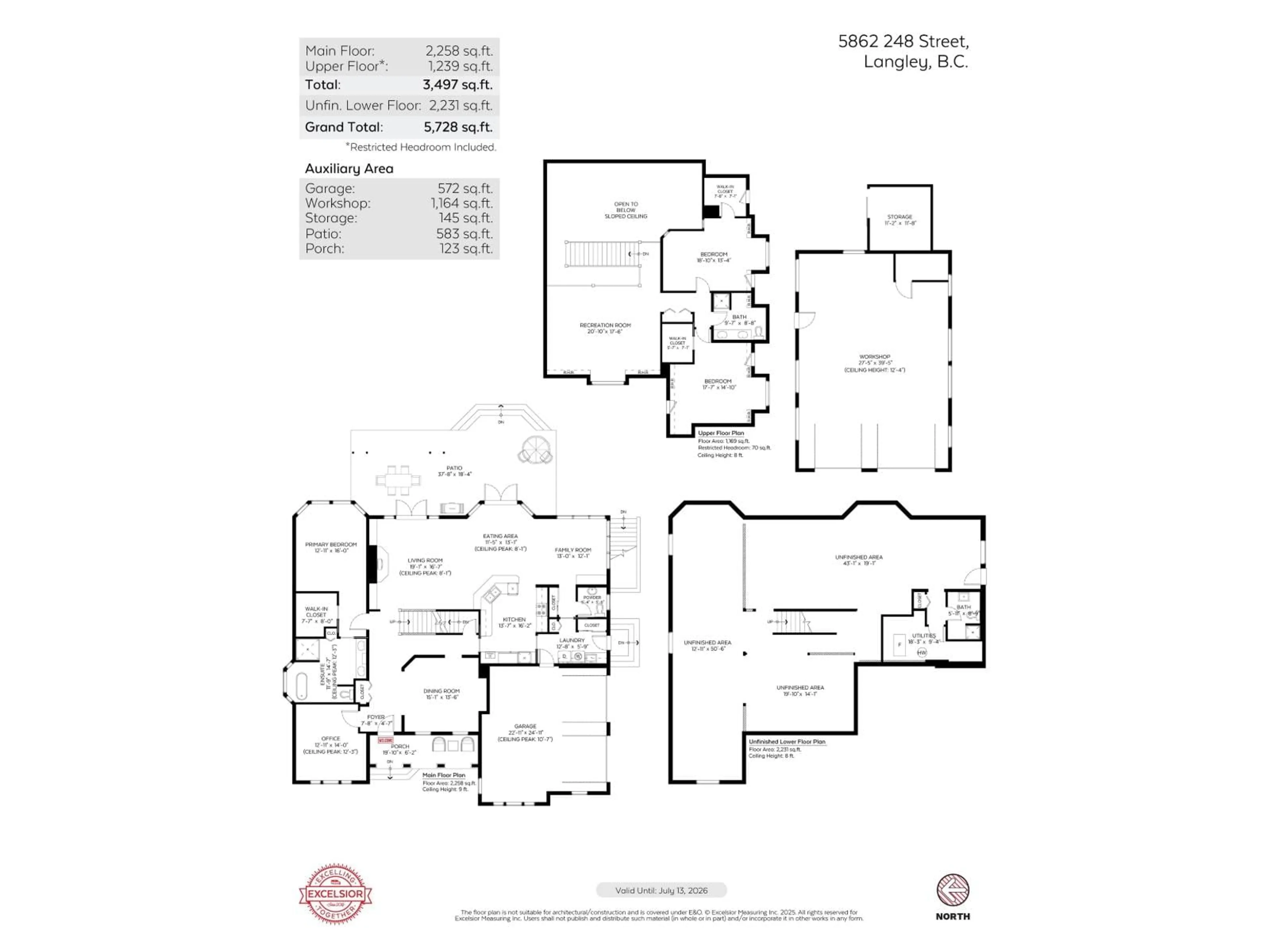 Floor plan for 5862 248, Langley British Columbia V4W1B9