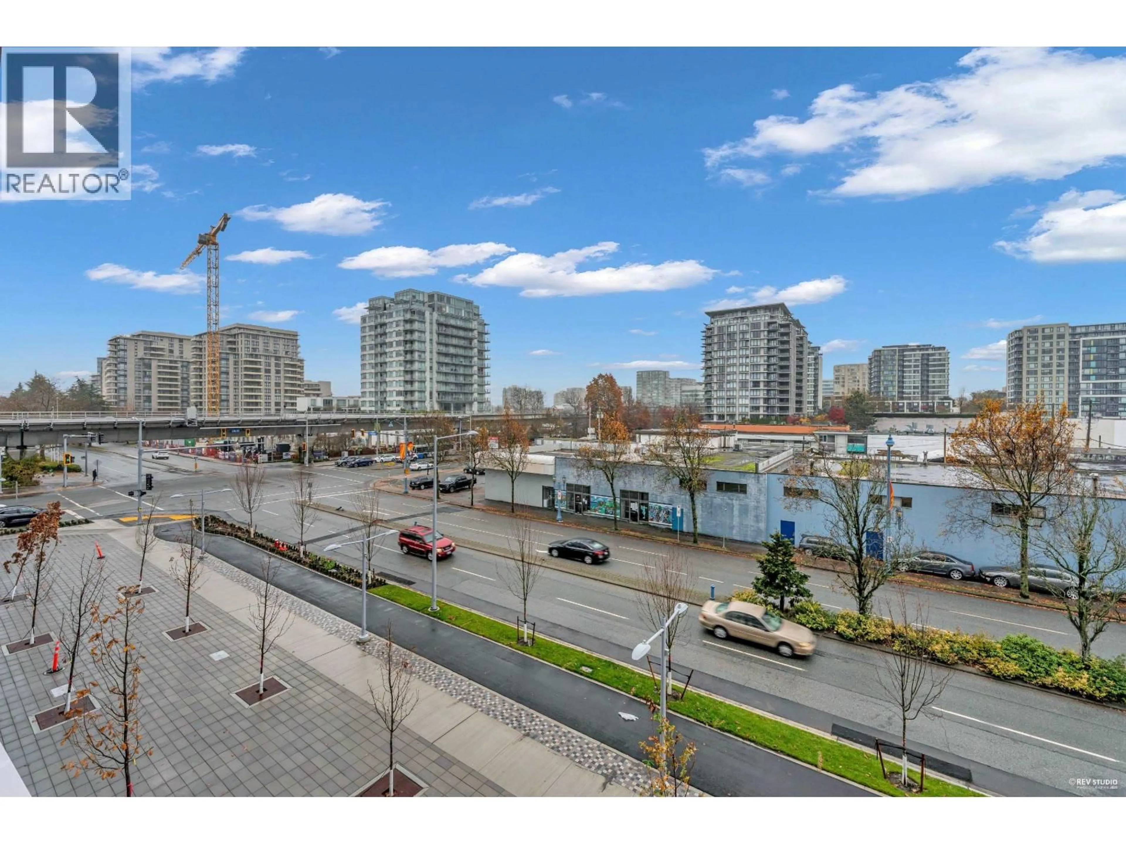 A pic from outside/outdoor area/front of a property/back of a property/a pic from drone, water/lake/river/ocean view for 405 - 7977 LANSDOWNE ROAD, Richmond British Columbia V6X0X7