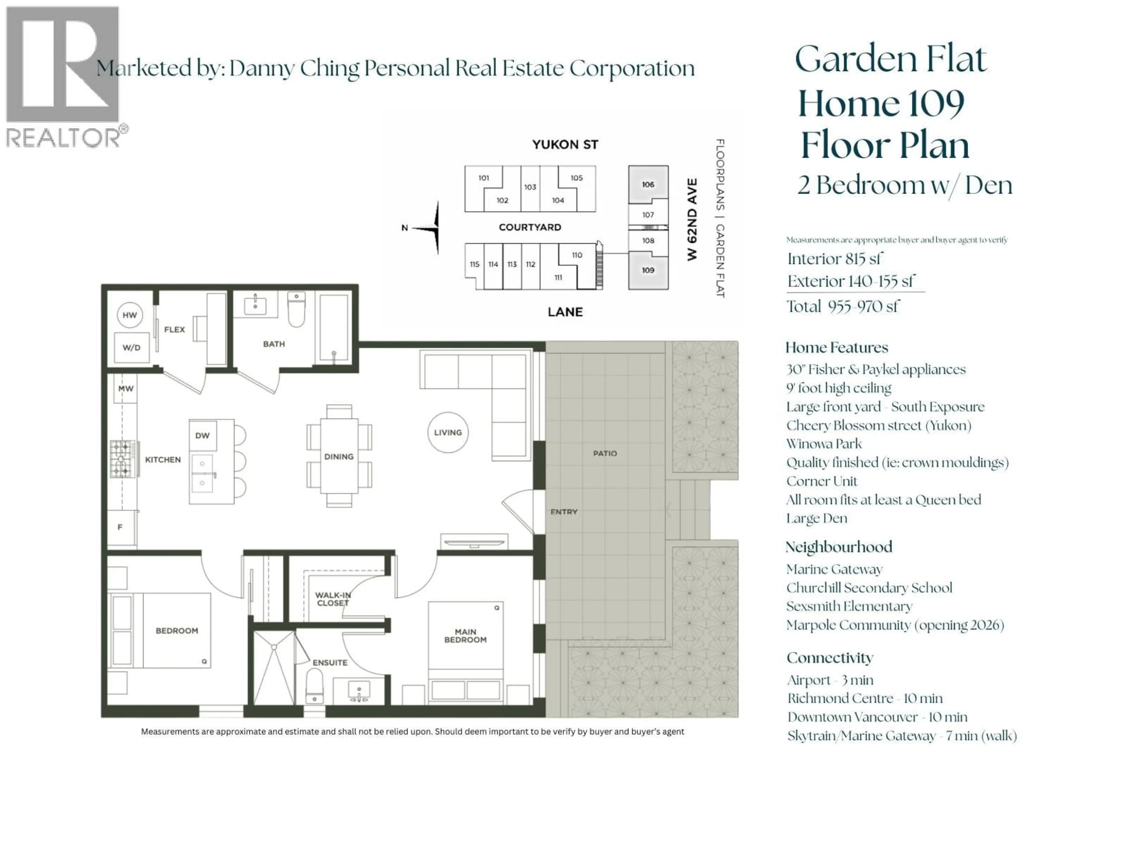 Floor plan for 109 - 7789 YUKON STREET, Vancouver British Columbia V5X2Y4
