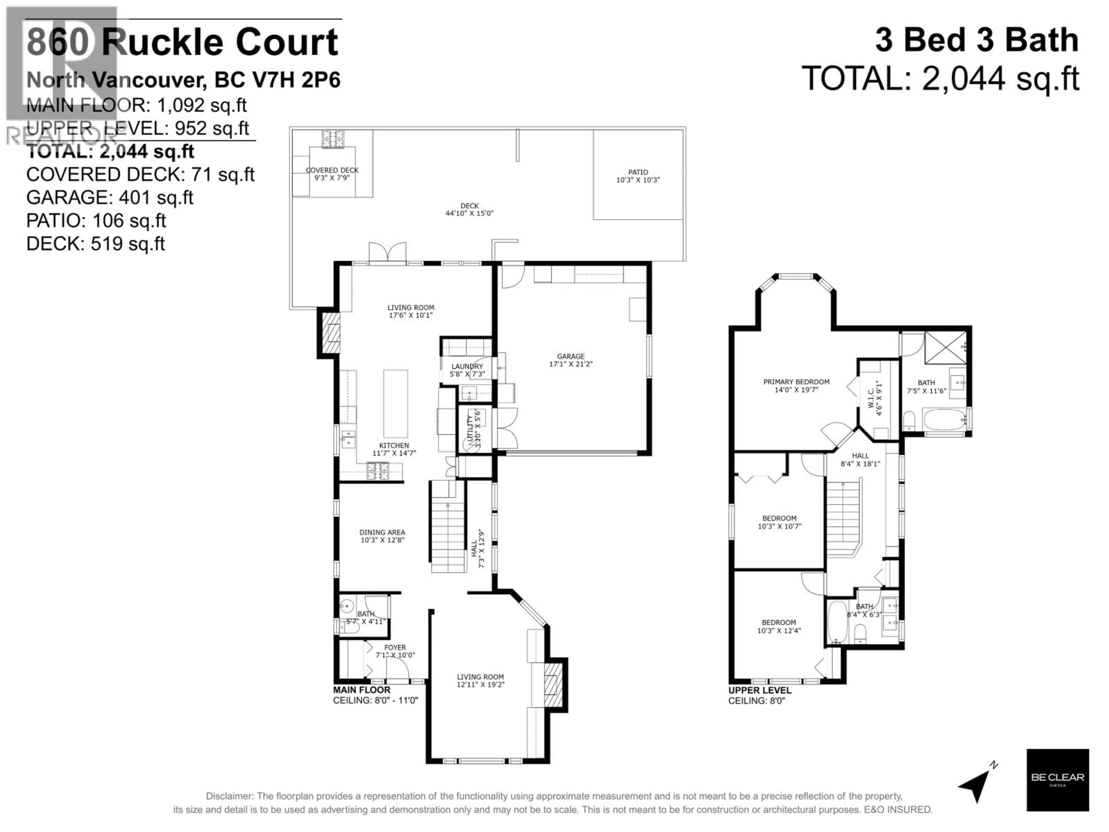 Floor plan for 860 RUCKLE COURT, North Vancouver British Columbia V7H2P6
