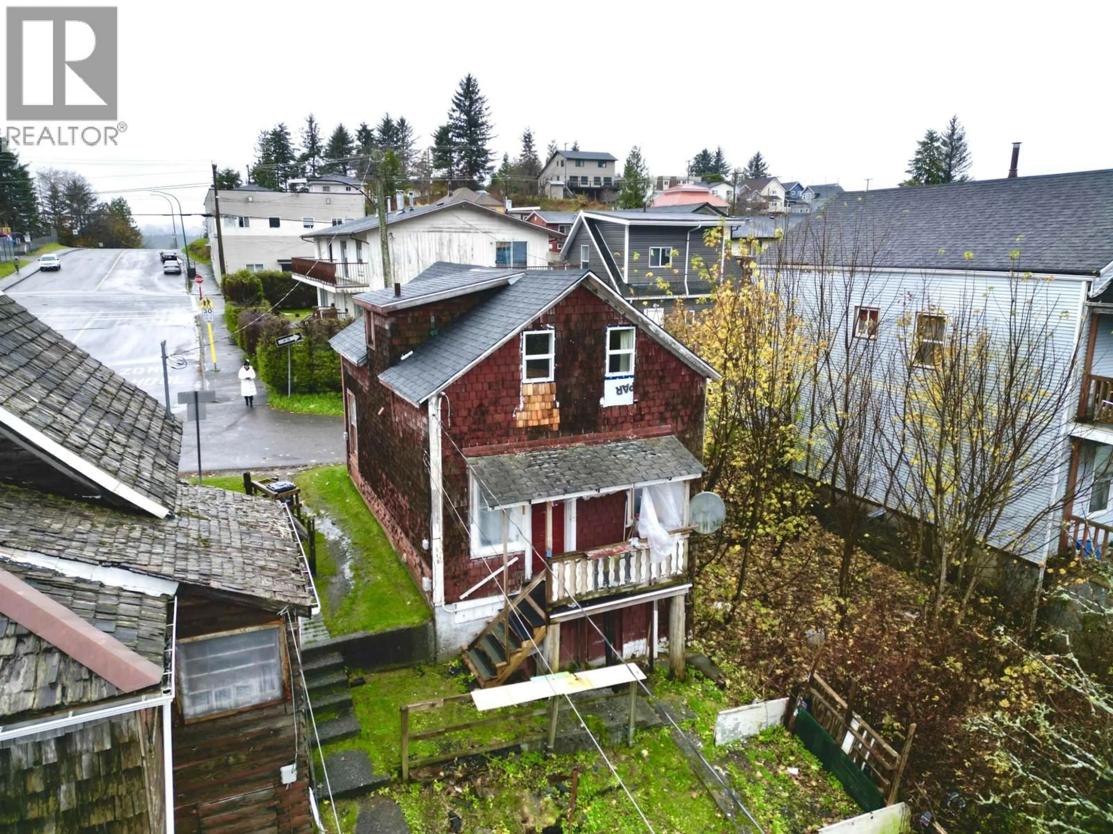 A pic from outside/outdoor area/front of a property/back of a property/a pic from drone, water/lake/river/ocean view for 518 7TH AVENUE, Prince Rupert British Columbia V8J2L8