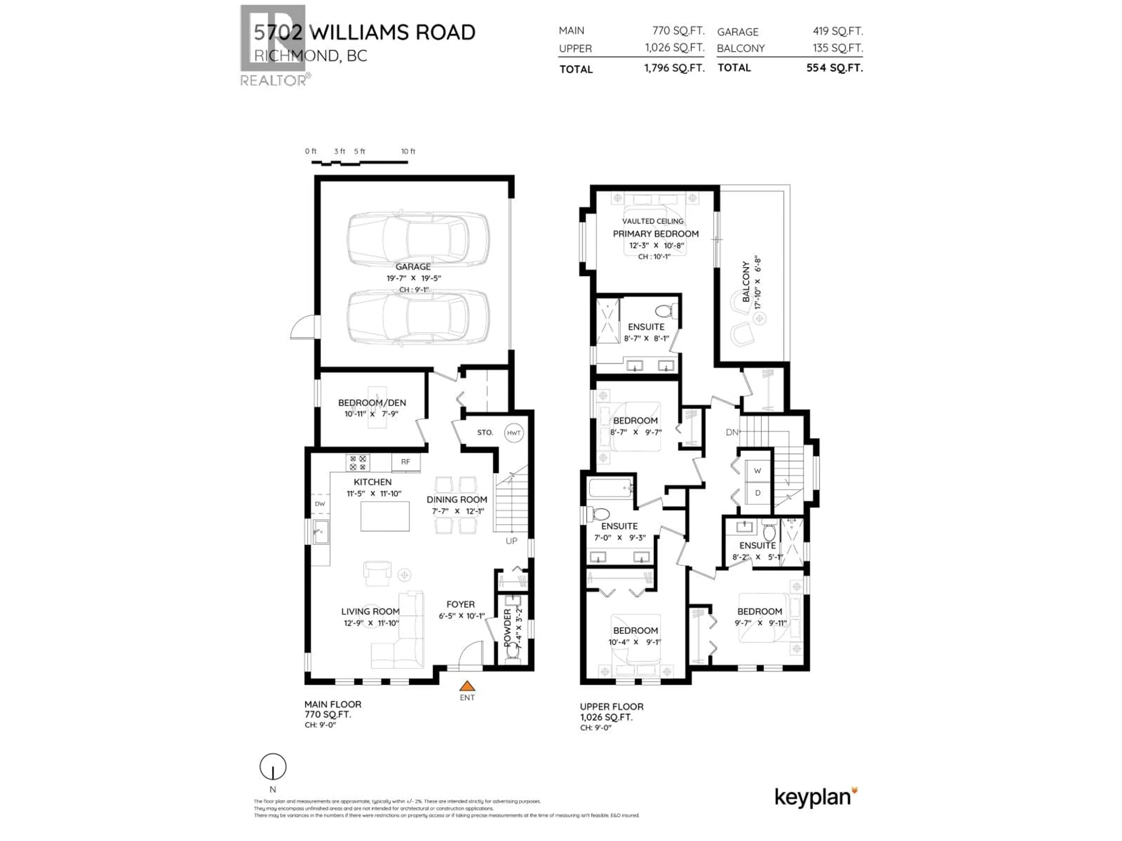 Floor plan for 5702 WILLIAMS ROAD, Richmond British Columbia V7E1K3