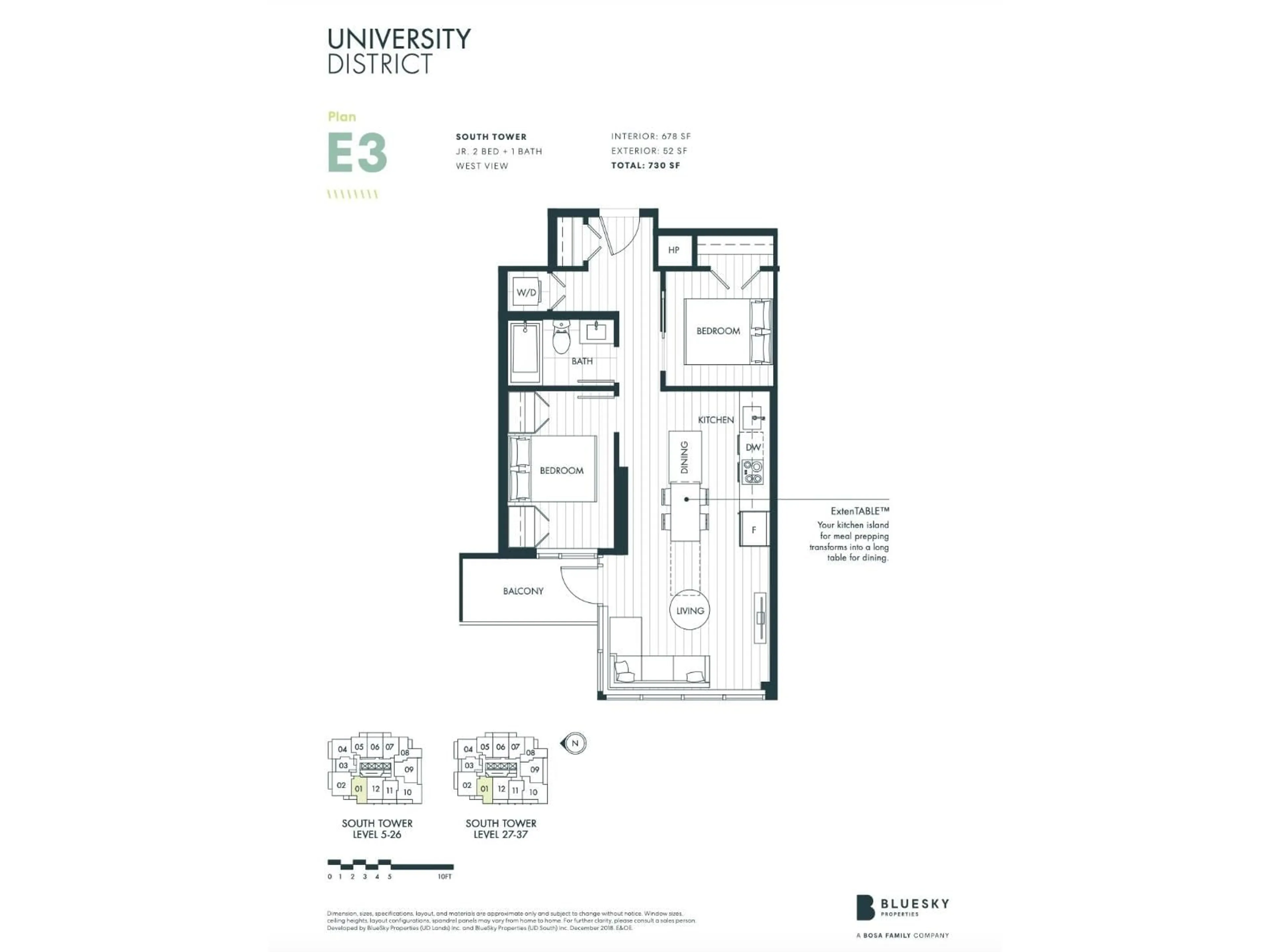 Floor plan for 2001 - 10448 UNIVERSITY, Surrey British Columbia V3T0S7