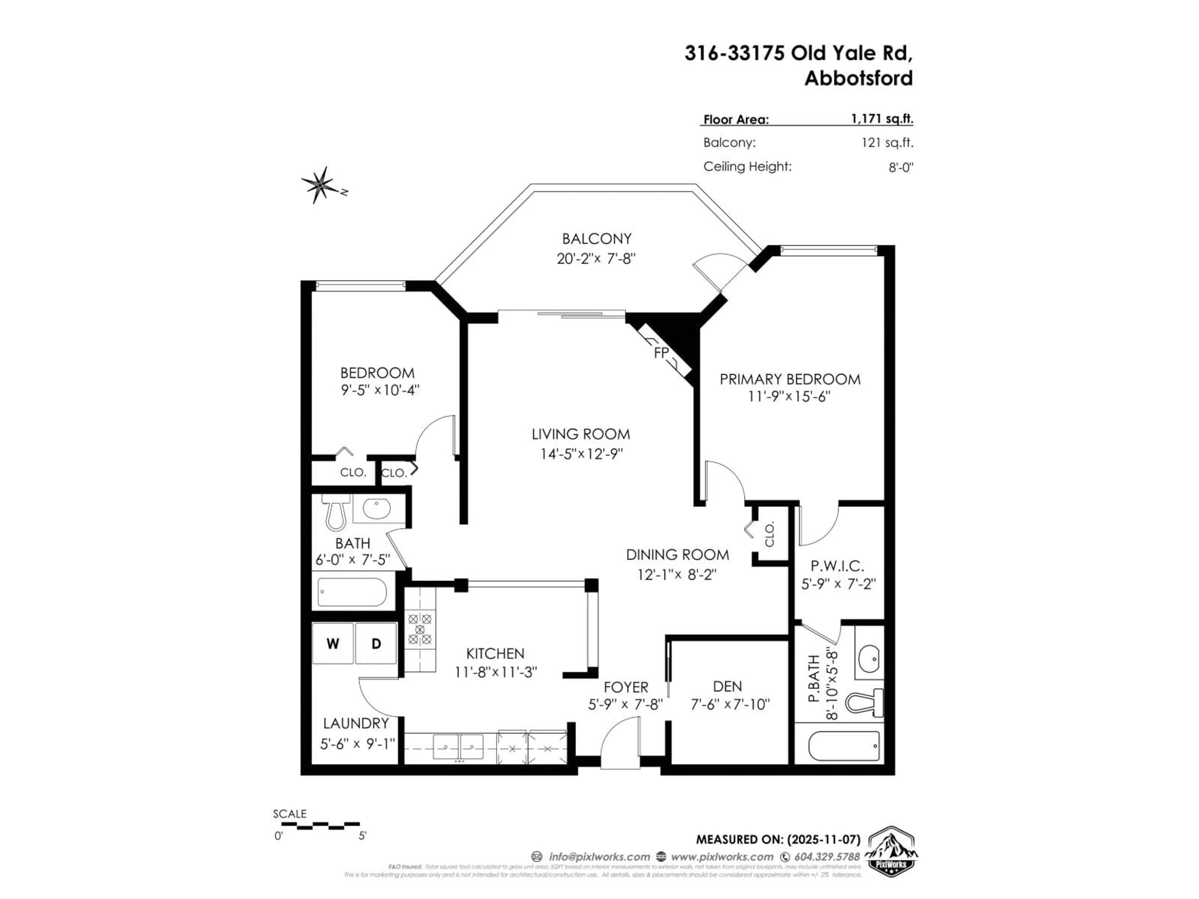 Floor plan for 316 - 33175 OLD YALE, Abbotsford British Columbia V2S2J4