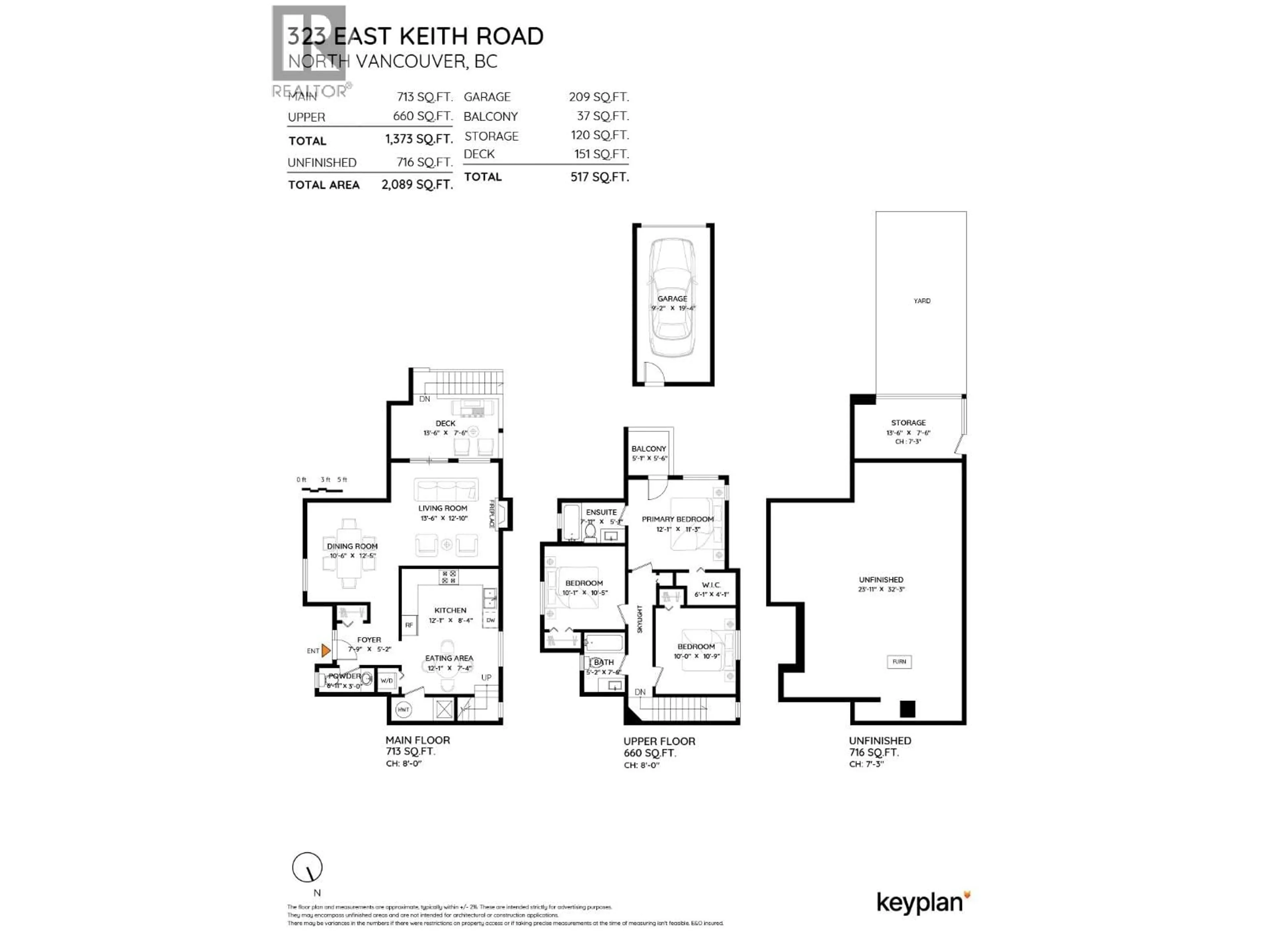 Floor plan for 323 KEITH ROAD, North Vancouver British Columbia V7L1V6