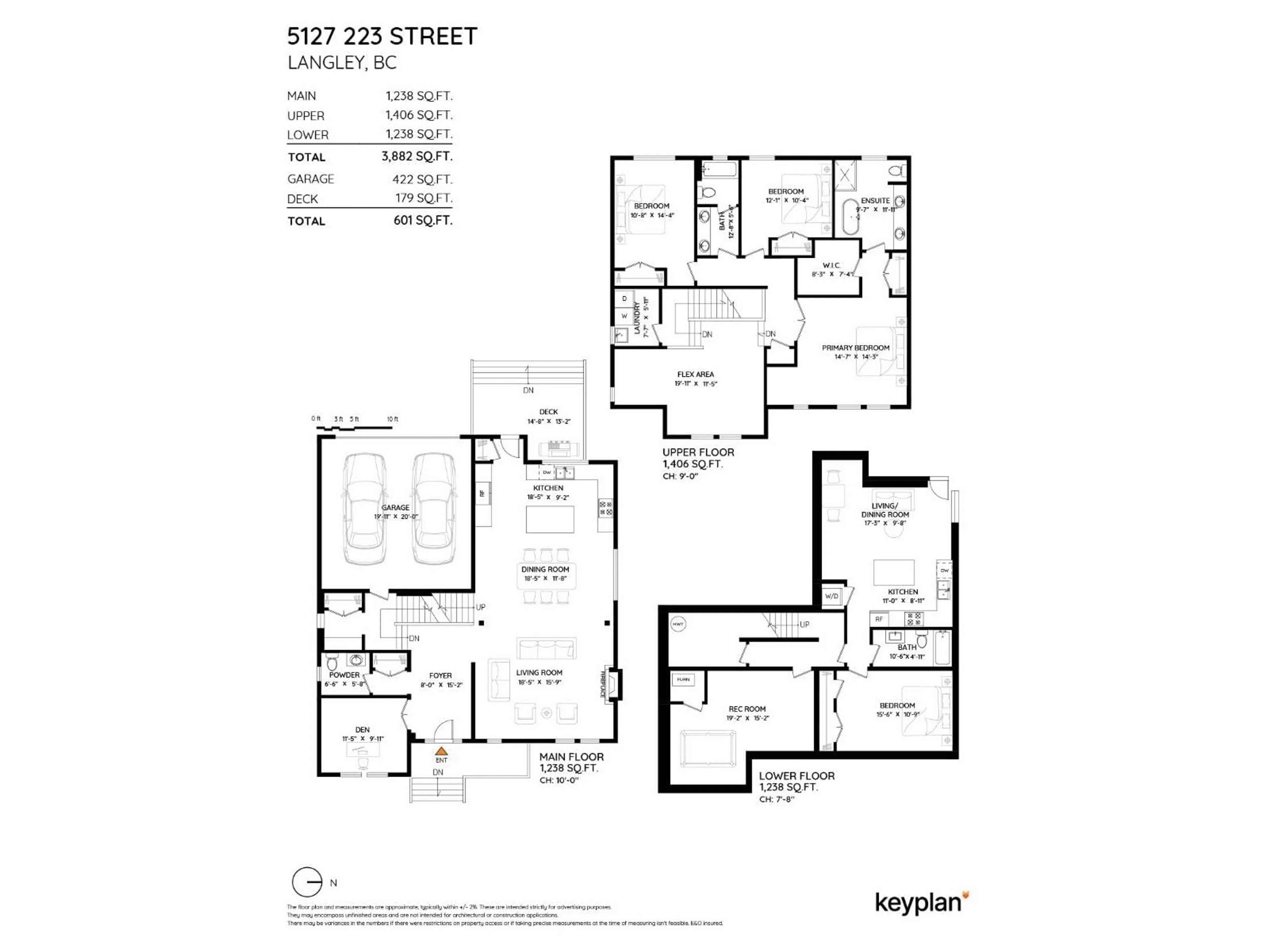 Floor plan for 5127 223 STREET, Langley British Columbia V2Y2T9
