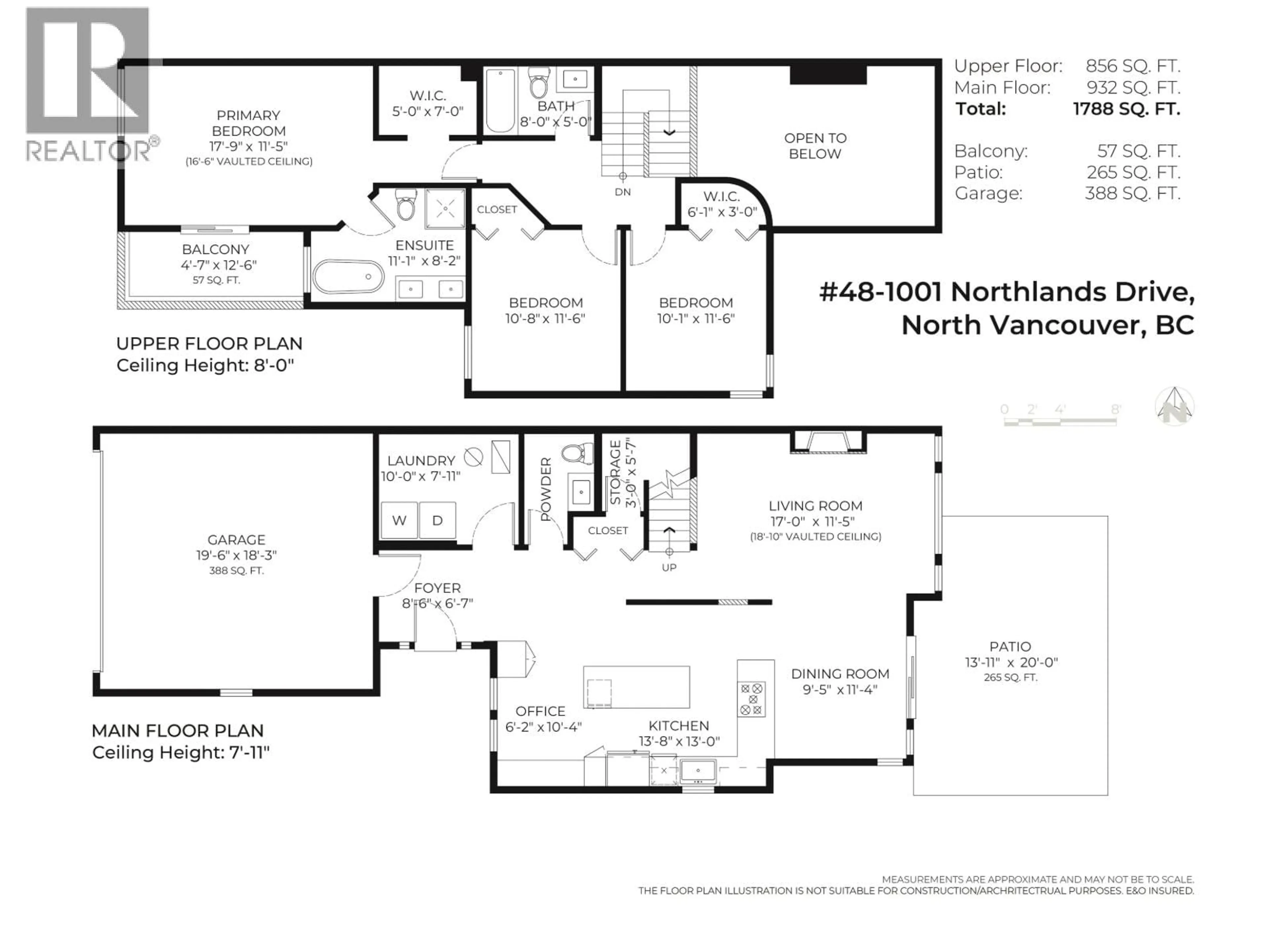 Floor plan for 48 - 1001 NORTHLANDS DRIVE, North Vancouver British Columbia V7H2Z2