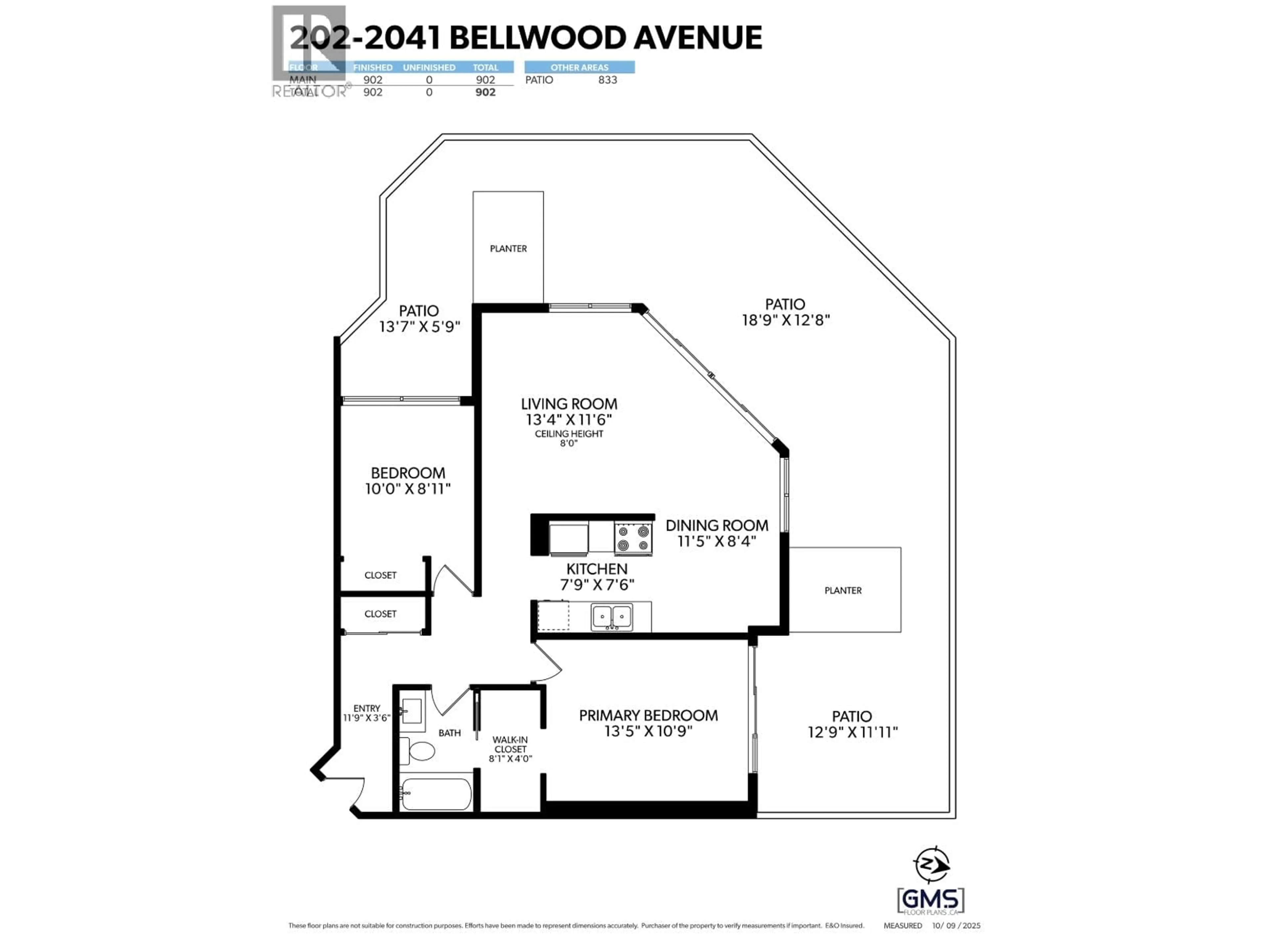 Floor plan for 202 - 2041 BELLWOOD AVENUE, Burnaby British Columbia V5B4V5