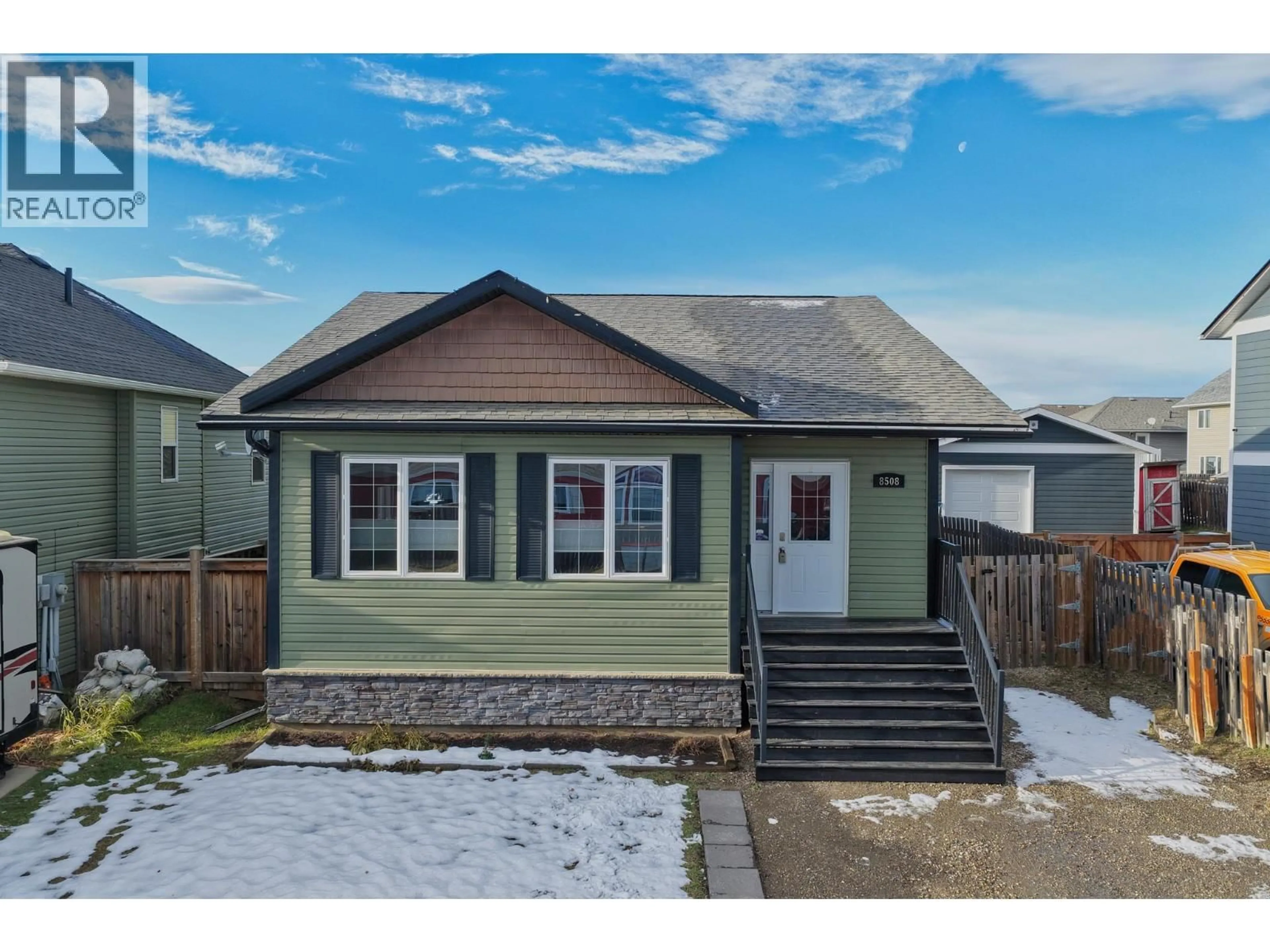 Home with vinyl exterior material, street for 8508 82 STREET, Fort St. John British Columbia V1J0H1