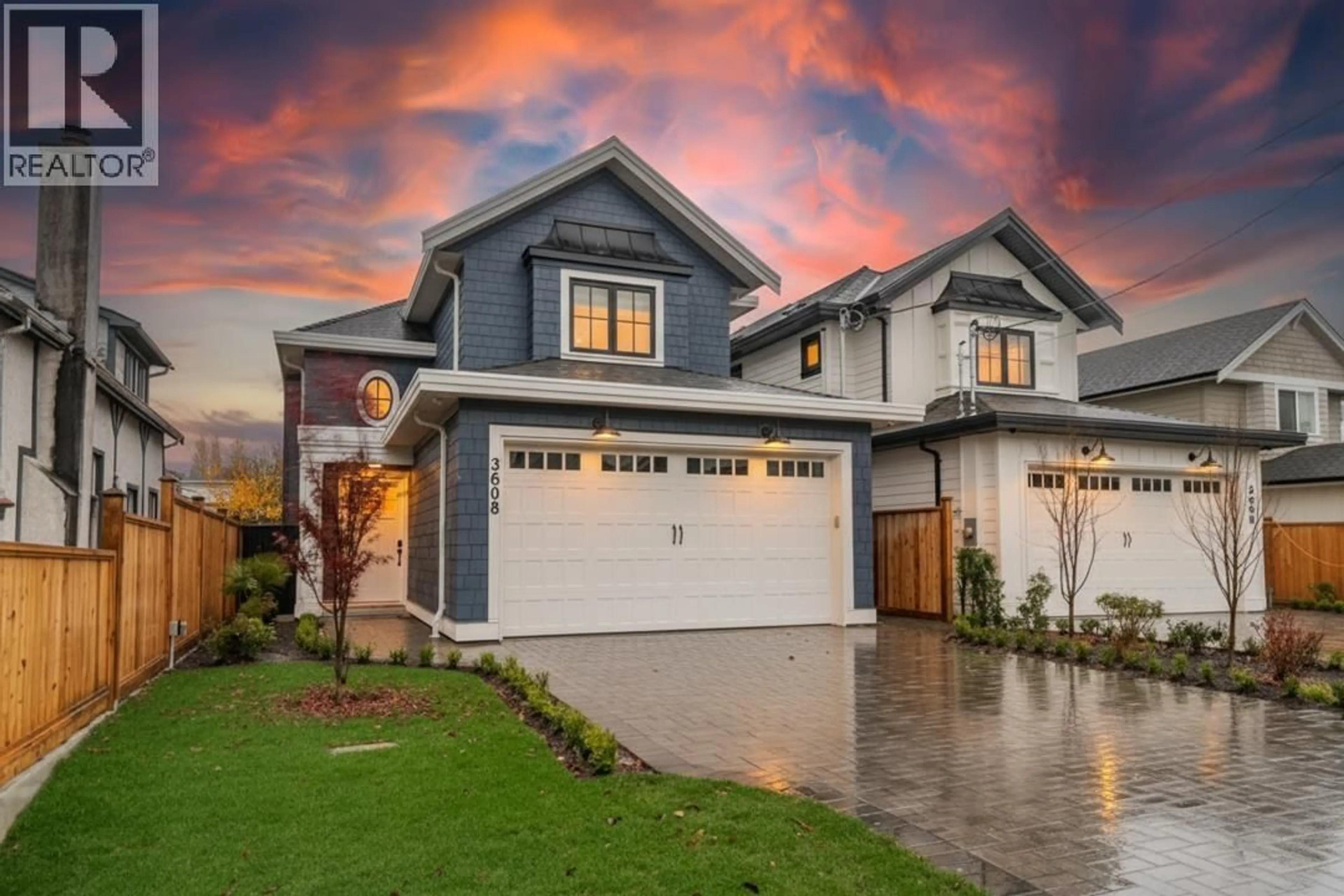 Home with vinyl exterior material, street for 3608 PLEASANT STREET, Richmond British Columbia V7E2P8