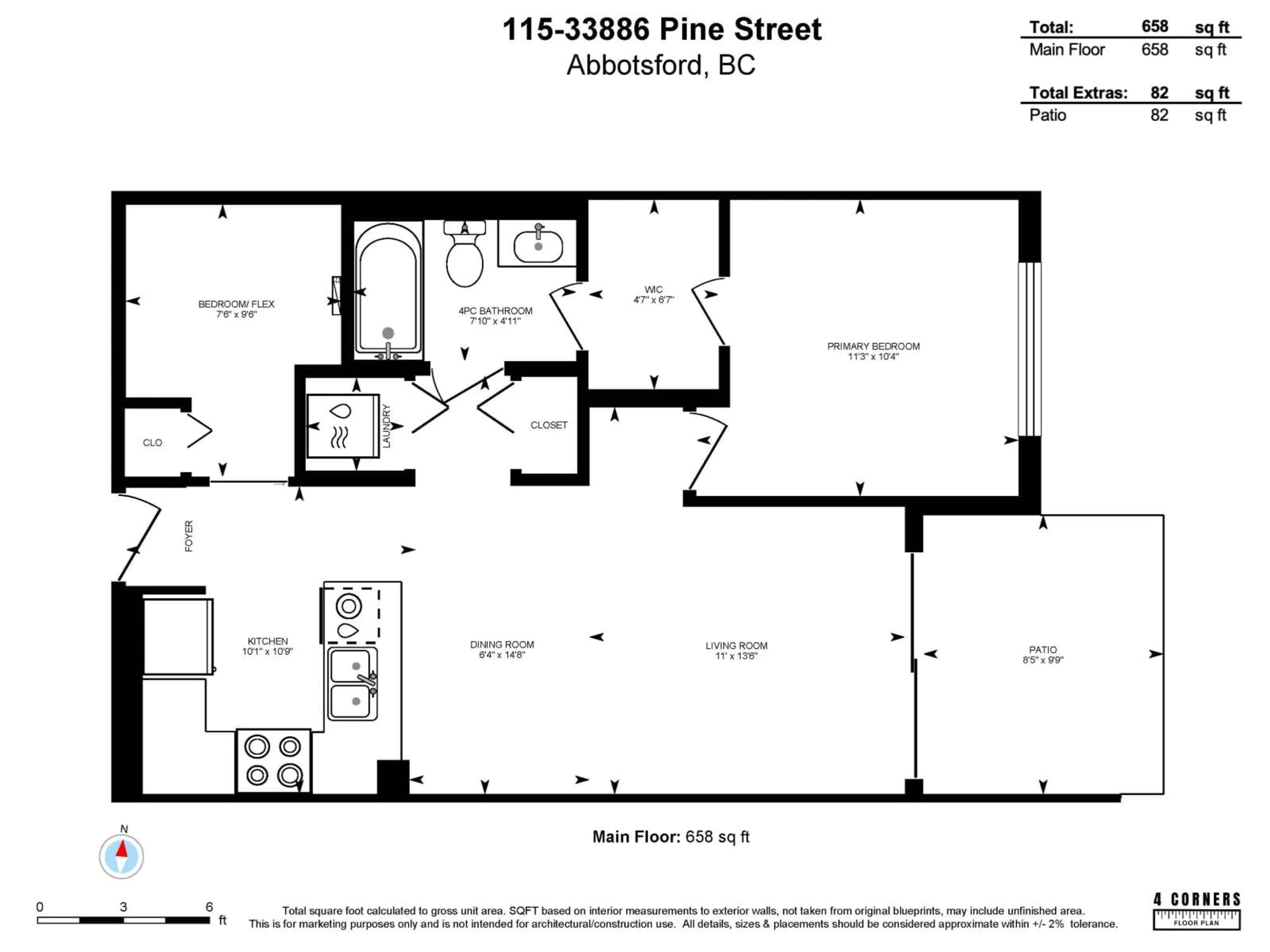 Floor plan for 115 - 33886 PINE, Abbotsford British Columbia V2S0N9