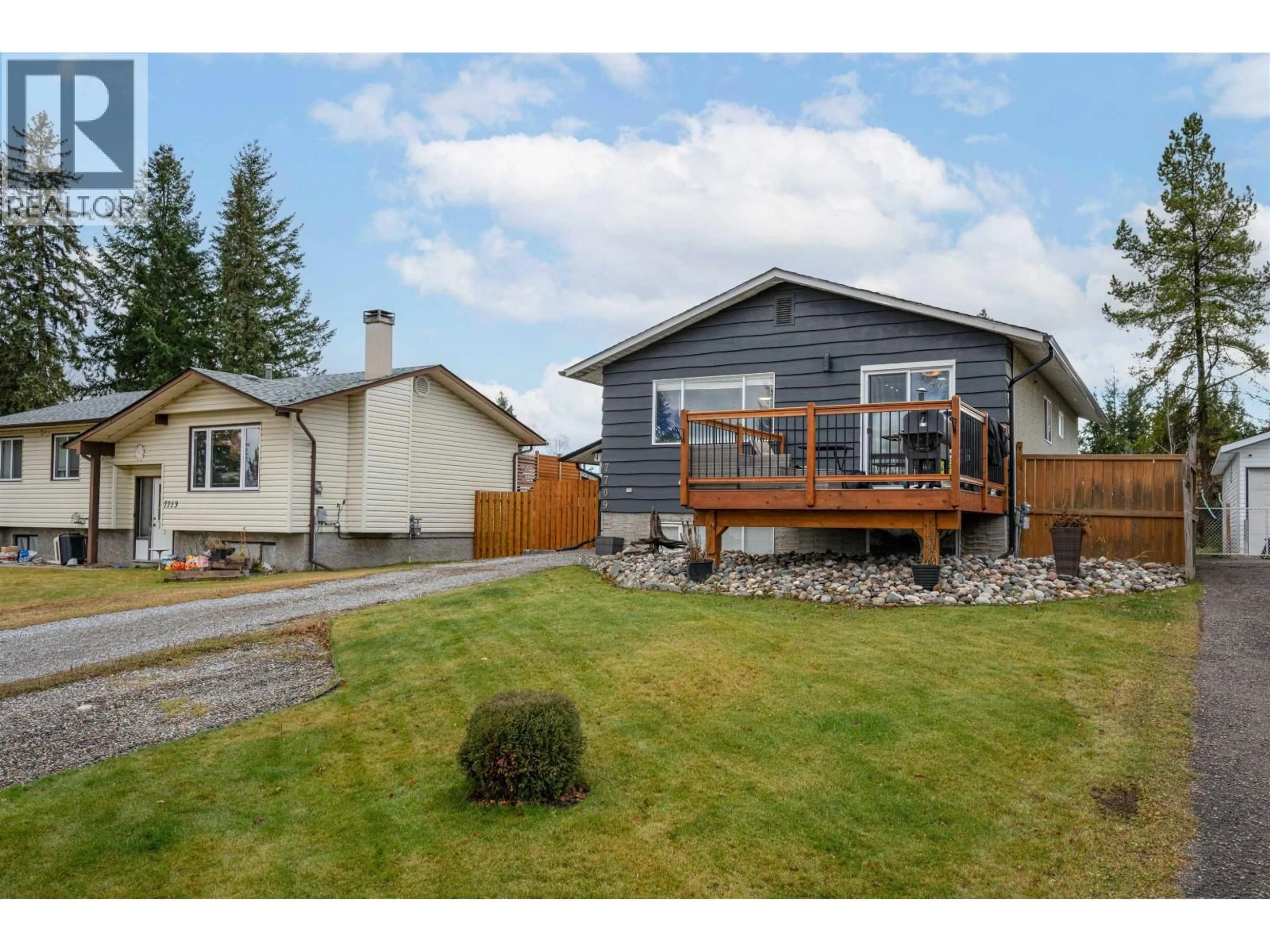 Home with vinyl exterior material, street for 7709 KINGSLEY CRESCENT, Prince George British Columbia V2N3M9