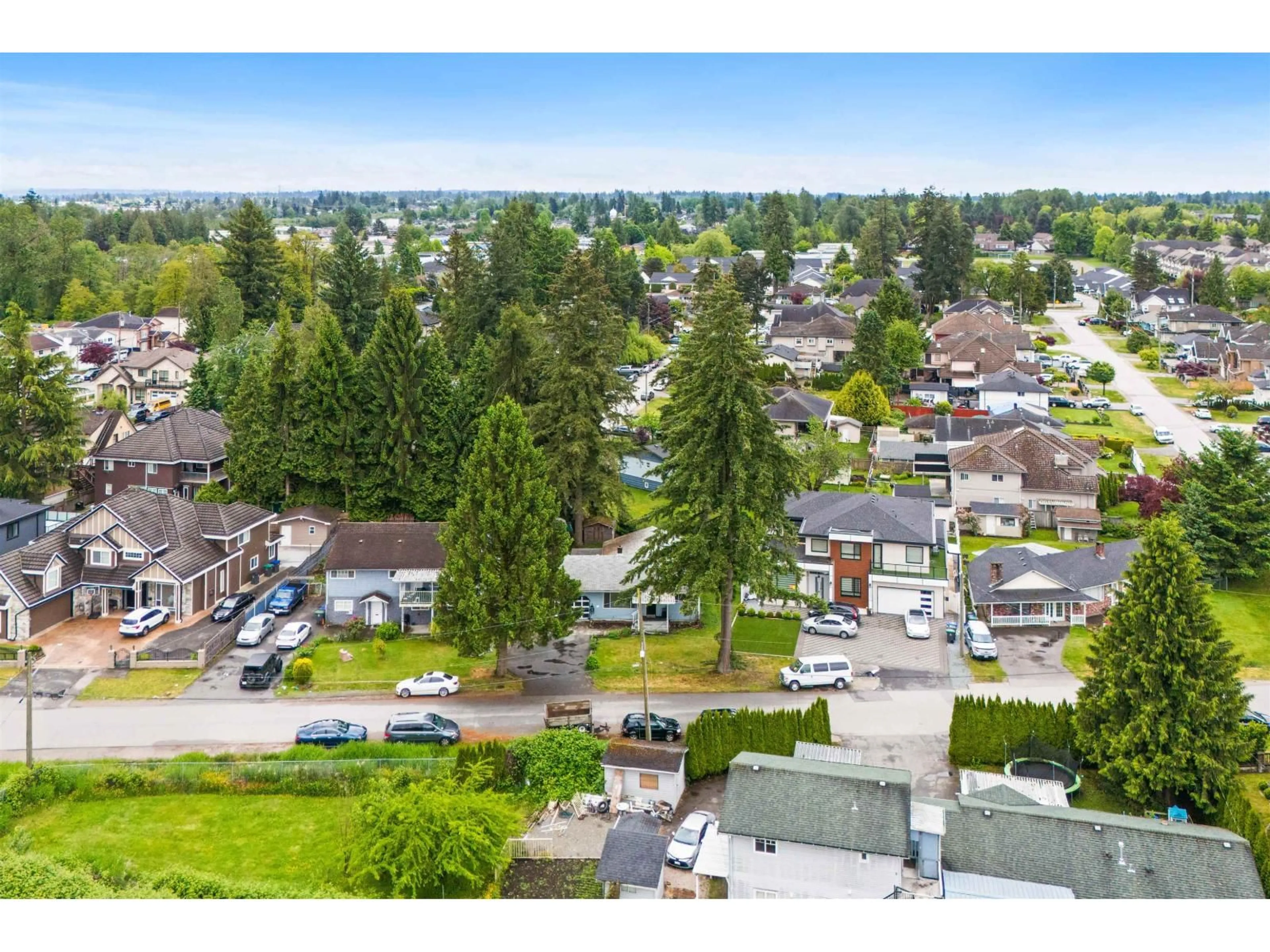 A pic from outside/outdoor area/front of a property/back of a property/a pic from drone, mountain view for 12232 85A AVENUE, Surrey British Columbia V3W3H6