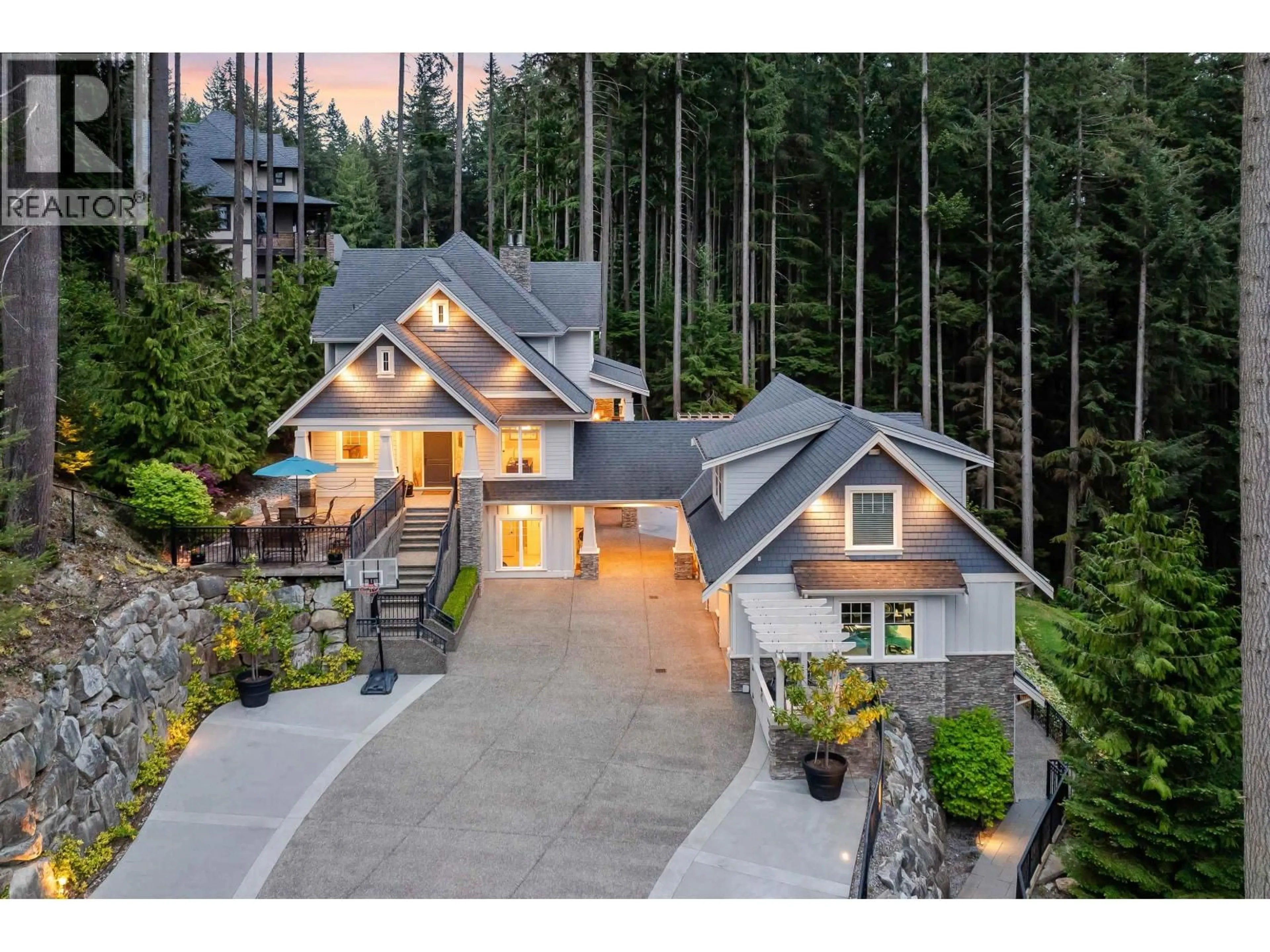 A pic from outside/outdoor area/front of a property/back of a property/a pic from drone, mountain view for 1462 CRYSTAL CREEK DRIVE, Anmore British Columbia V3H0A3