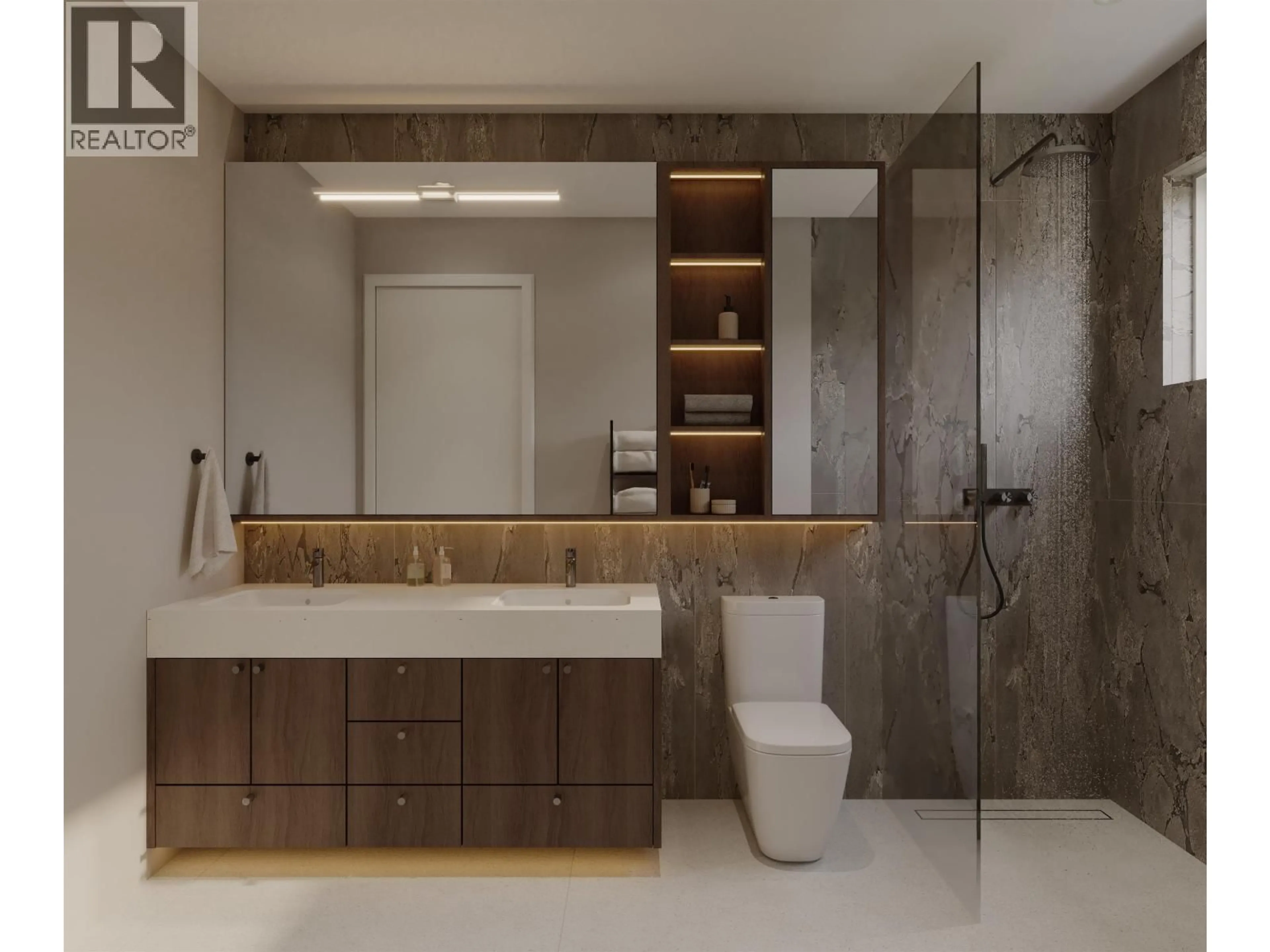 Contemporary bathroom, ceramic/tile floor for 1 - 2607 DUNDAS STREET, Vancouver British Columbia V5K1R1