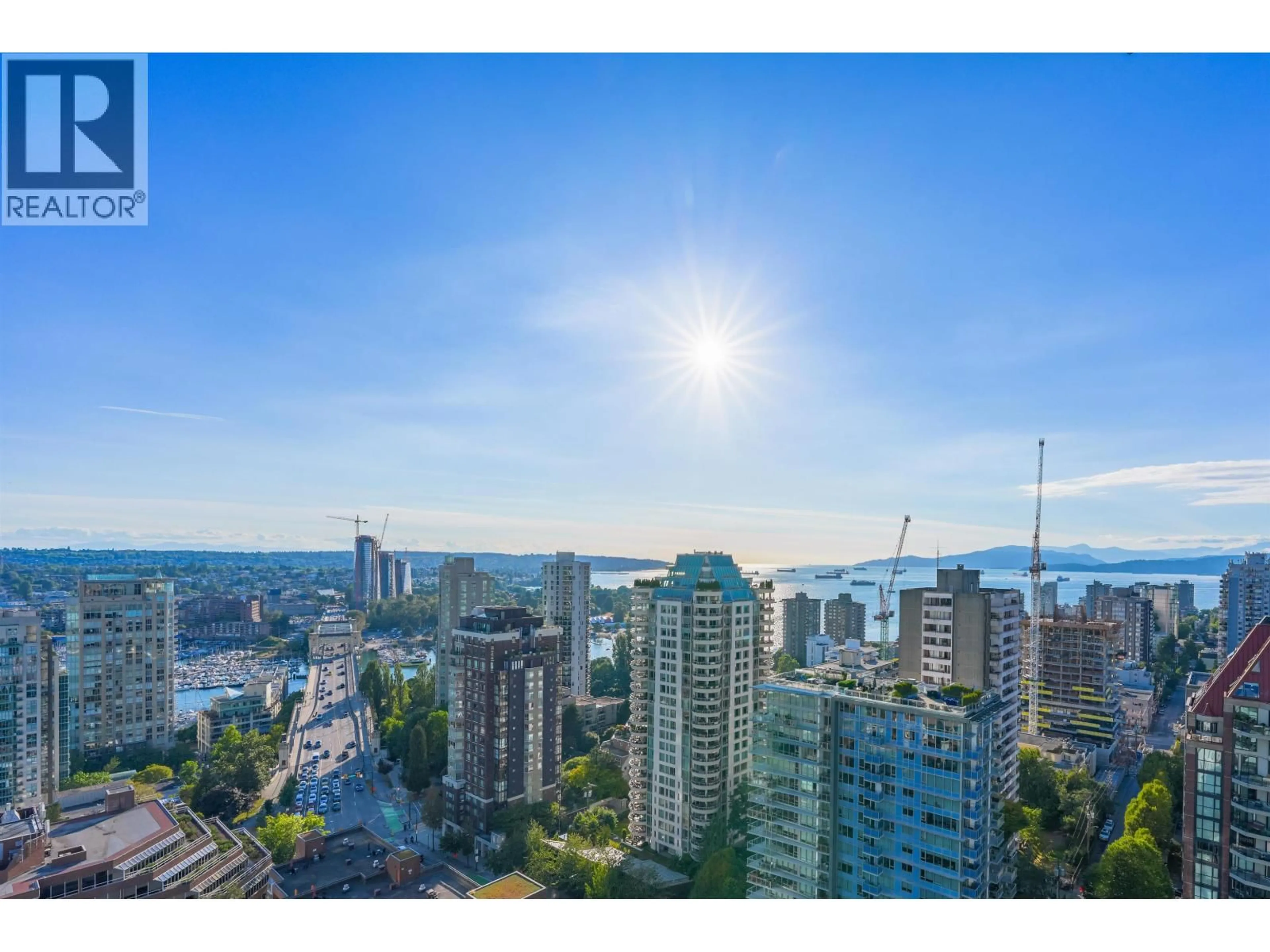 A pic from outside/outdoor area/front of a property/back of a property/a pic from drone, city buildings view from balcony for 2701 - 1289 HORNBY STREET, Vancouver British Columbia V6Z0G7