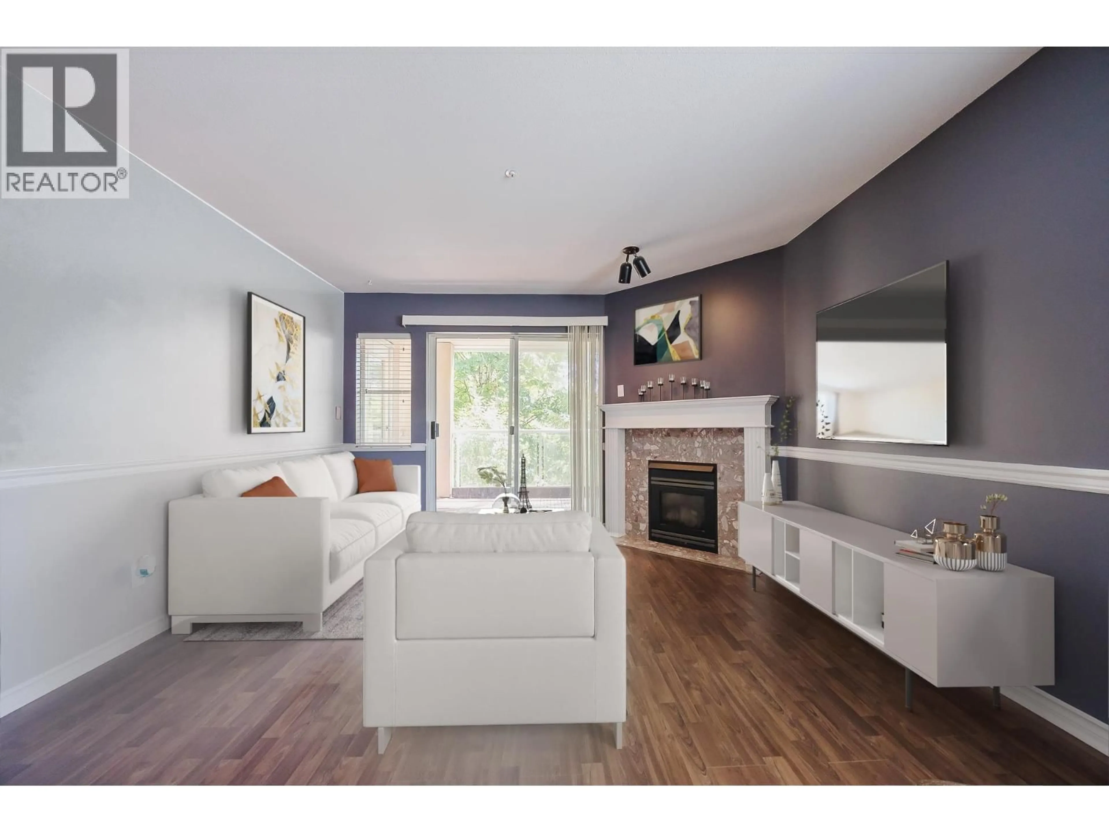 Living room with furniture, wood/laminate floor for 201 - 22722 LOUGHEED HIGHWAY, Maple Ridge British Columbia V2X2V6